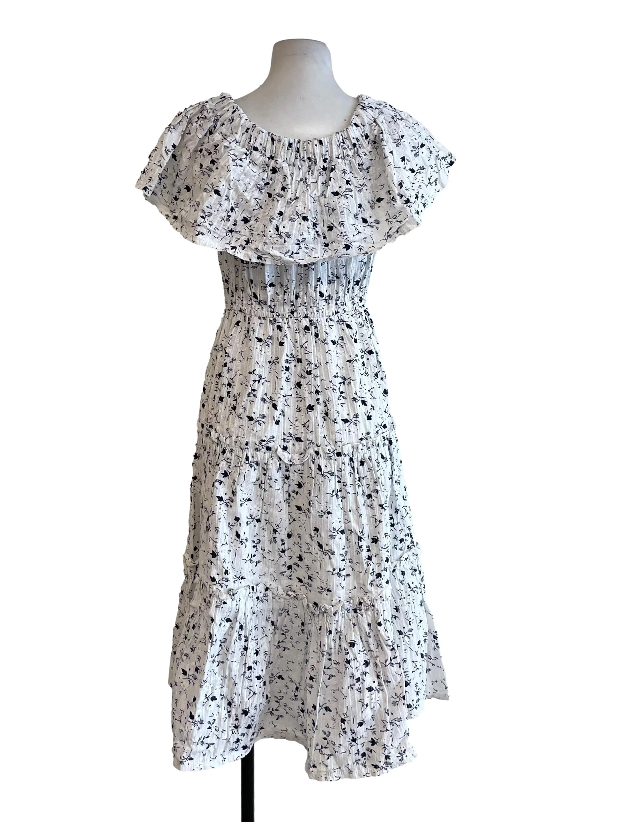 Daisy White Floral Off Shoulder Dress - Image 2