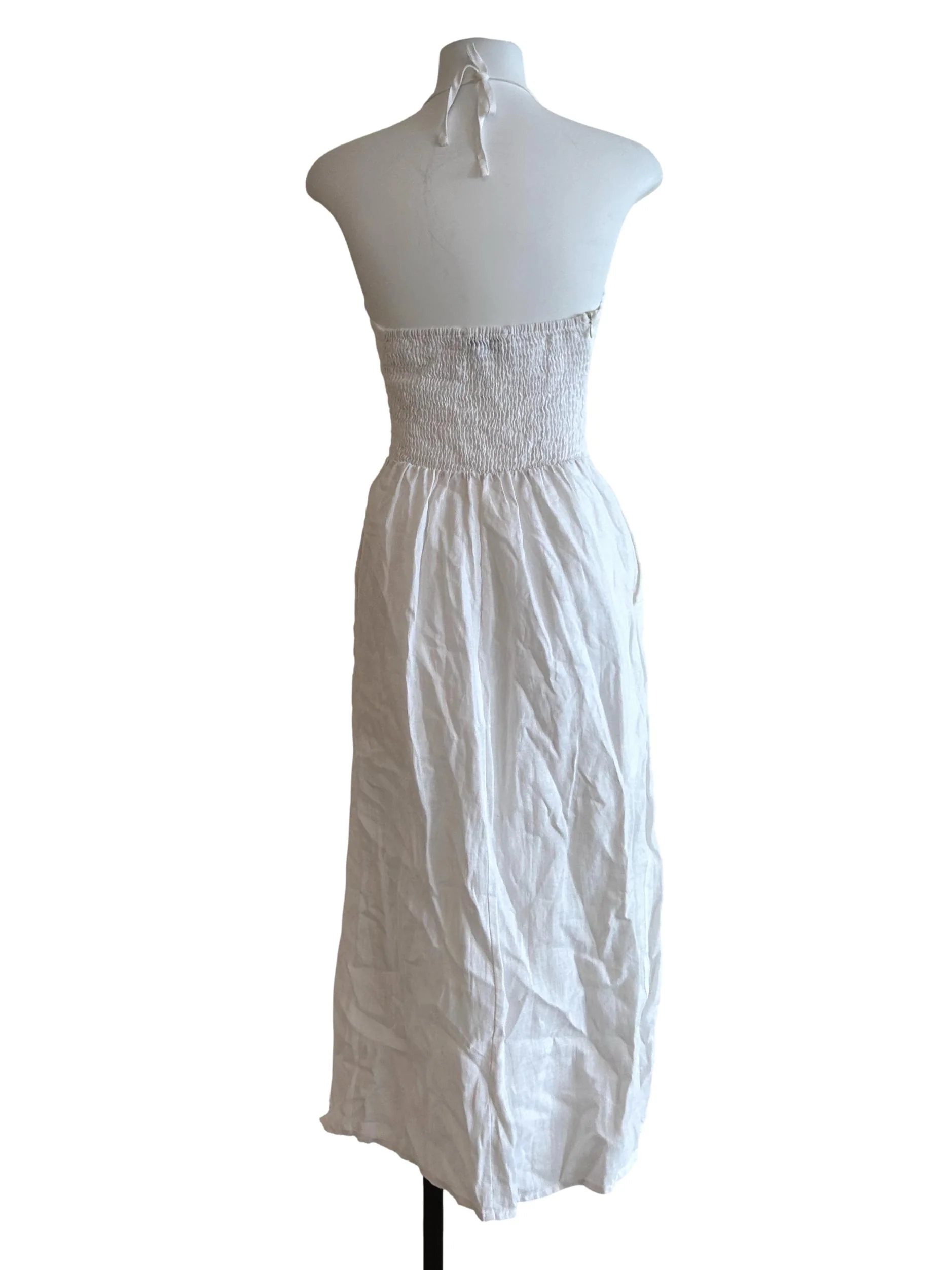 Daisy White Halter Dress TEM - Image 2