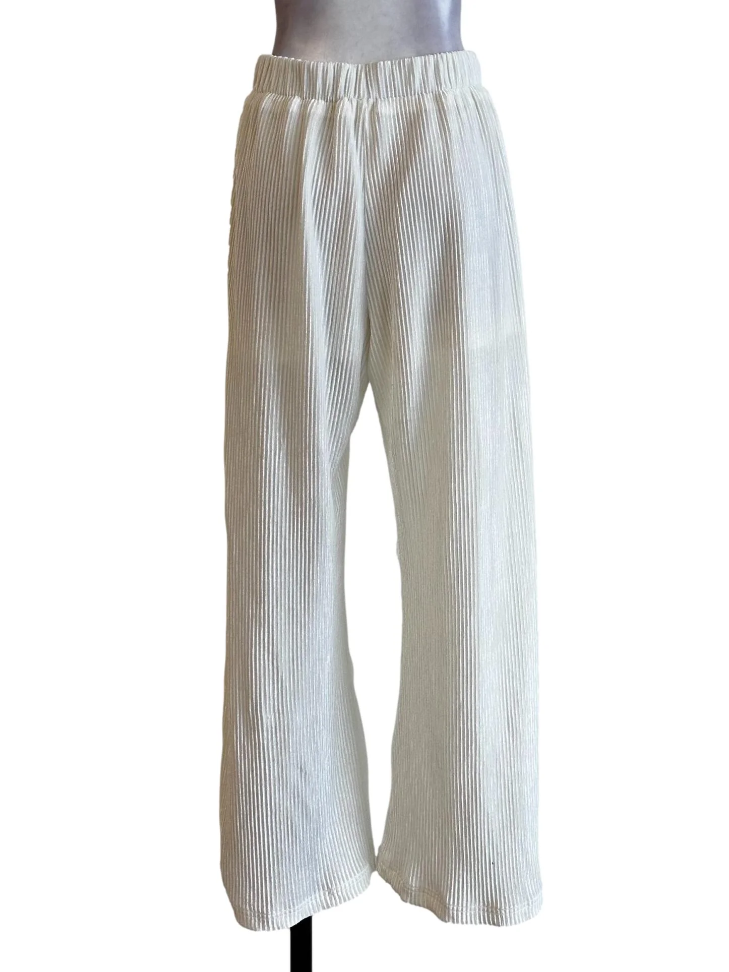 Daisy White Pleated Pants - Image 2