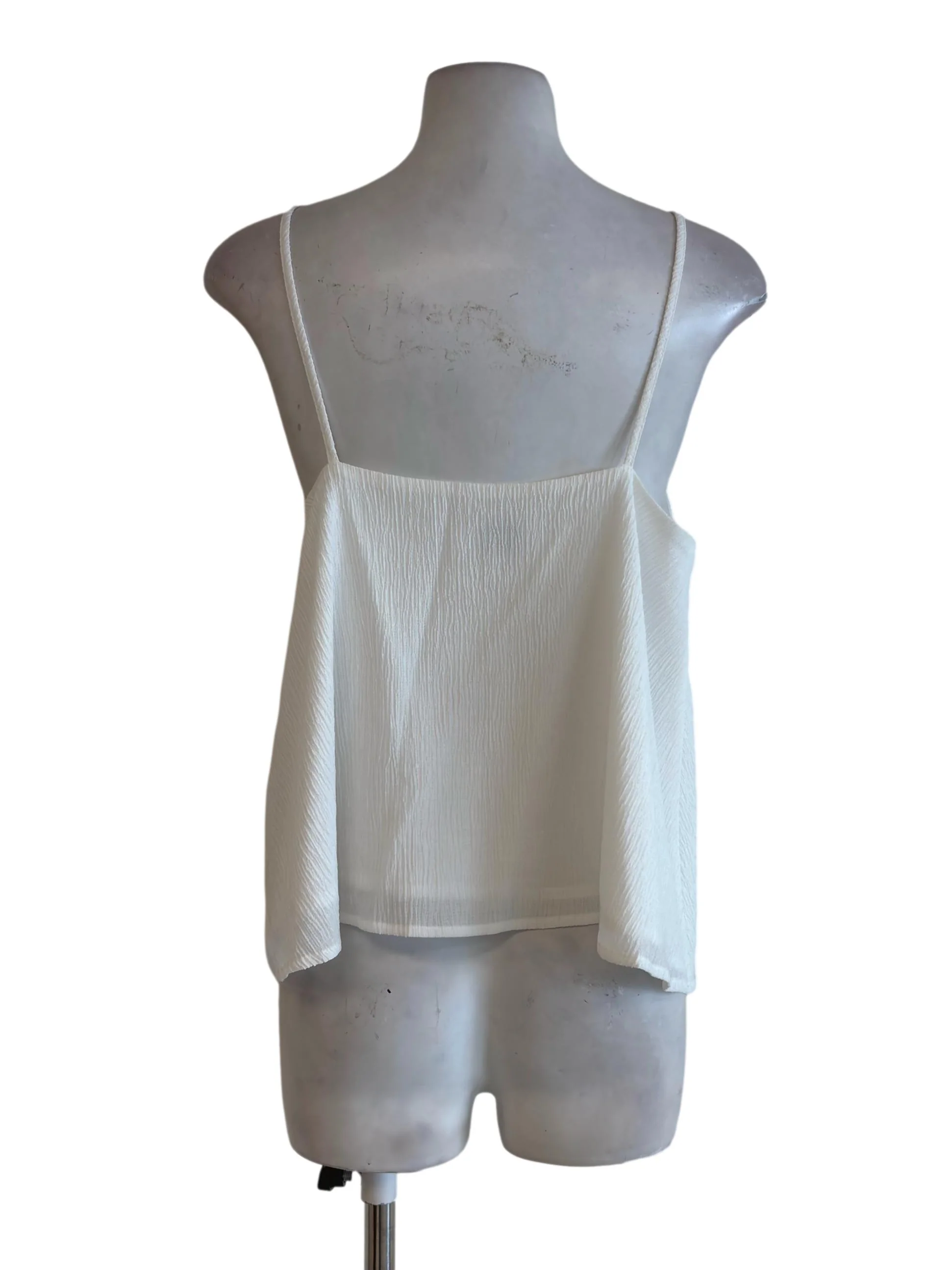 Daisy White Textured Cami Top - Image 2