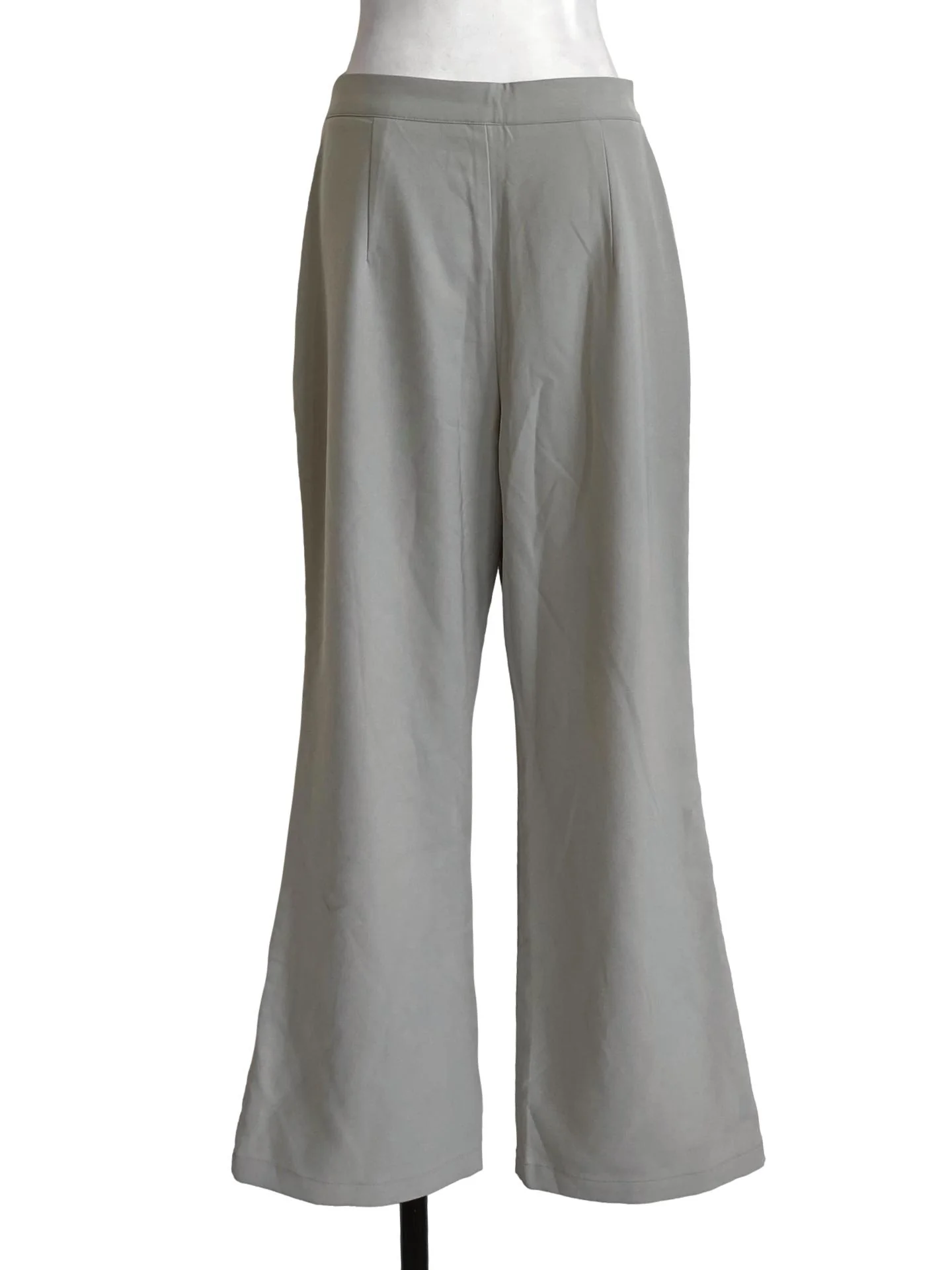 Daisy White Twill Flared Formal Pants - Image 2