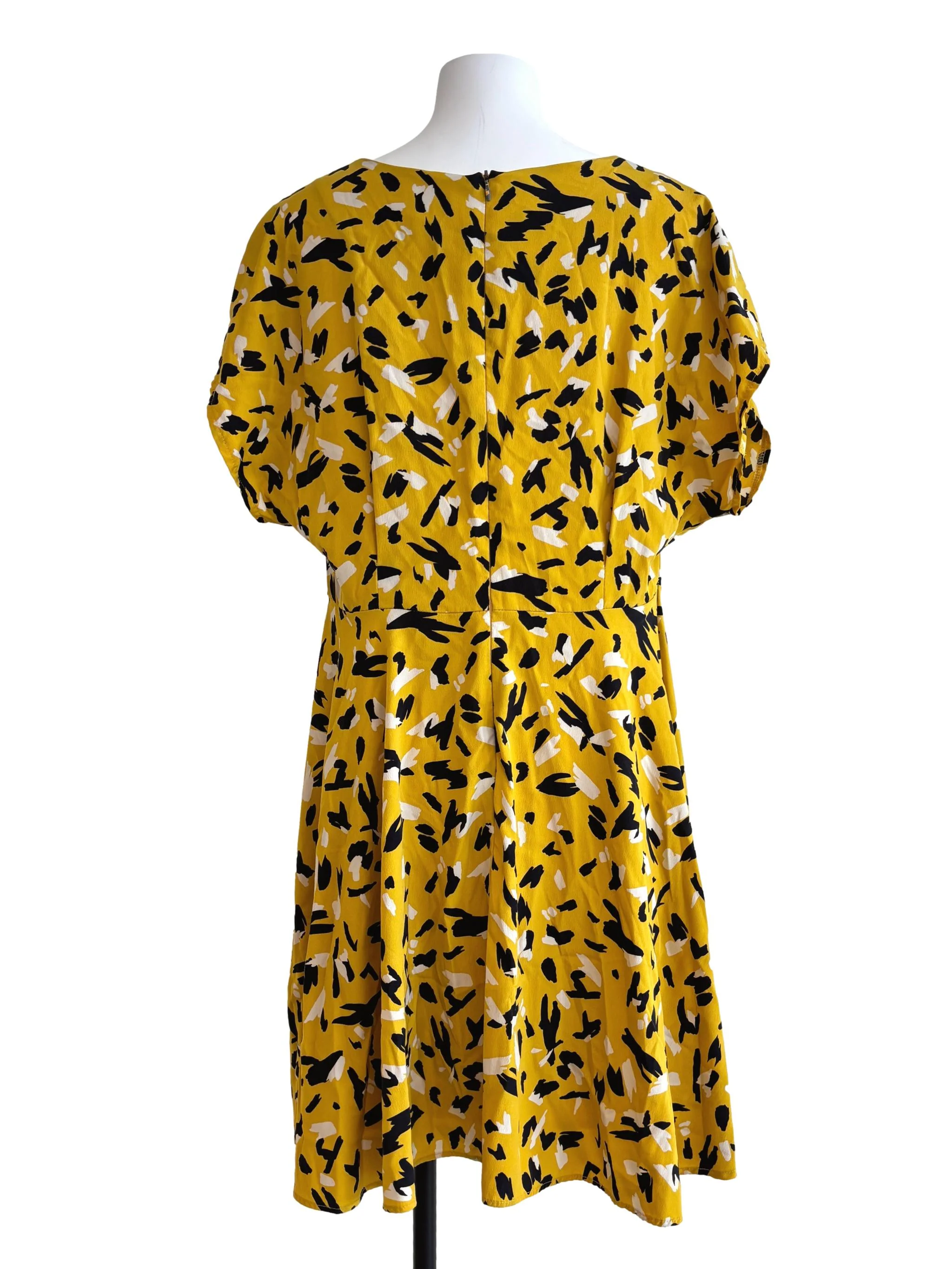 Dandelion Yellow Printed A-Line Dress - Image 2