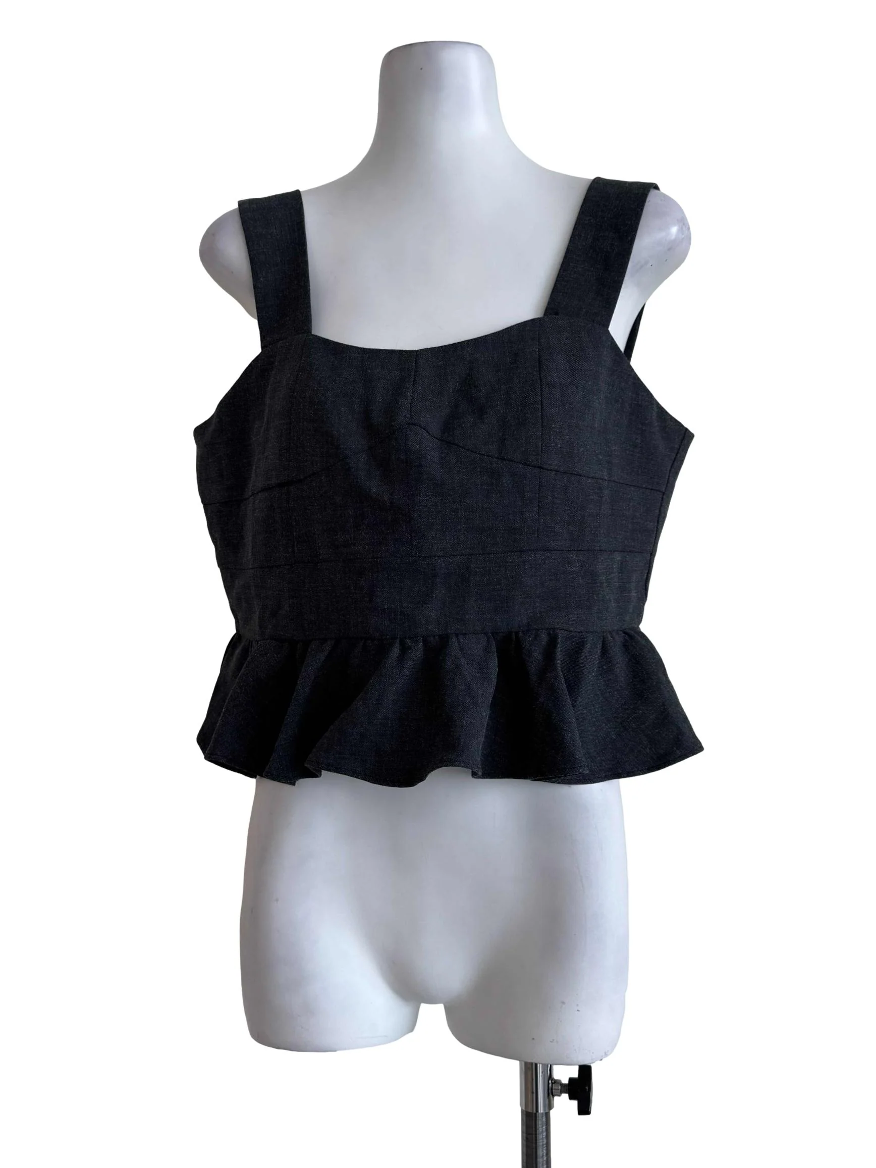 Dark Anchor Sweetheart Neck Top