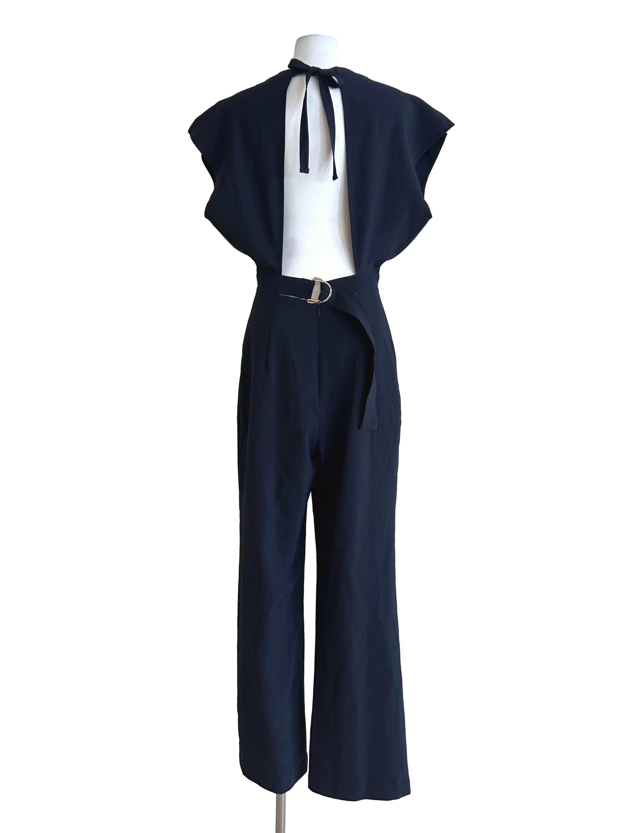 Dark Blue Backless Jumpsuits - Image 2