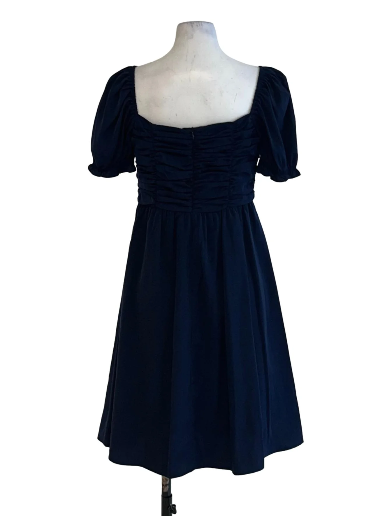 Dark Blue Bouffant Mini Dress - Image 2