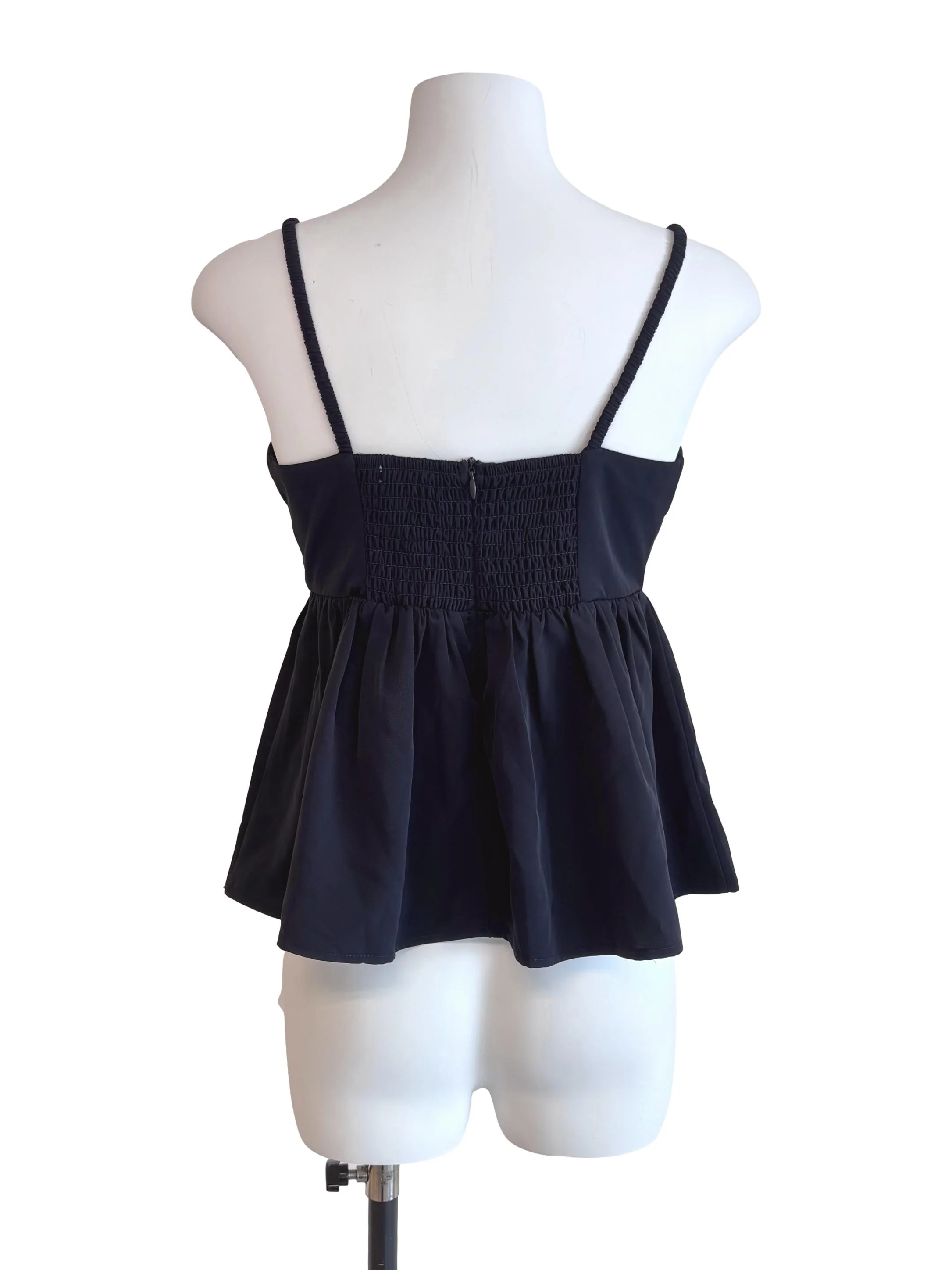 Dark Blue Padded Flare Top - Image 2