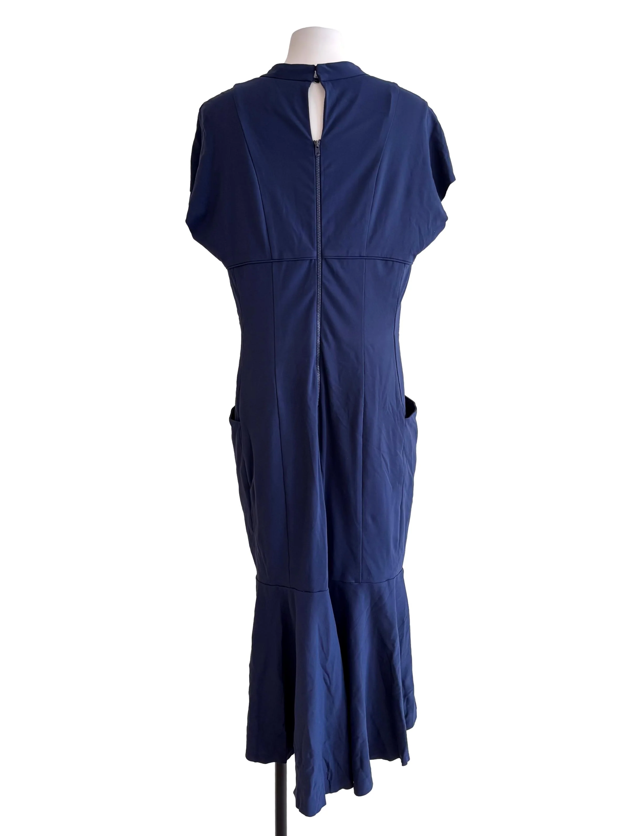 Dark Blue Sheath Dress - Image 2