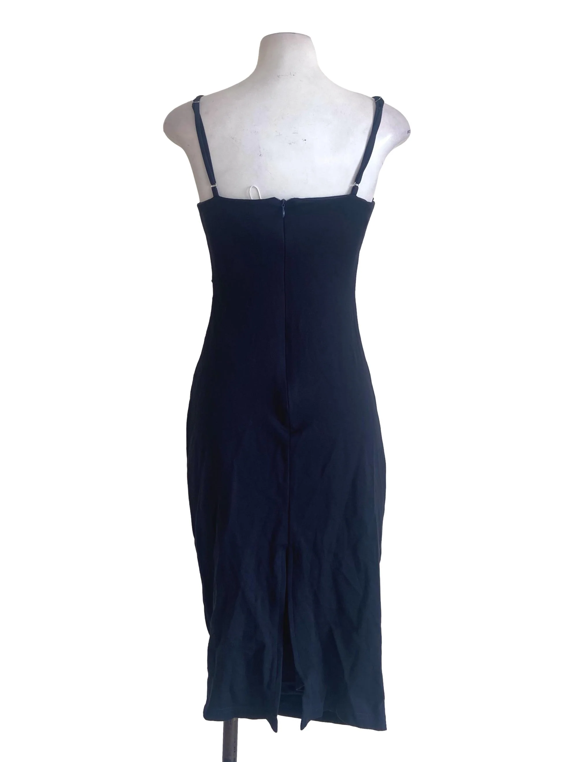 Dark Blue Spaghetti Straps Bodycon Dress - Image 2