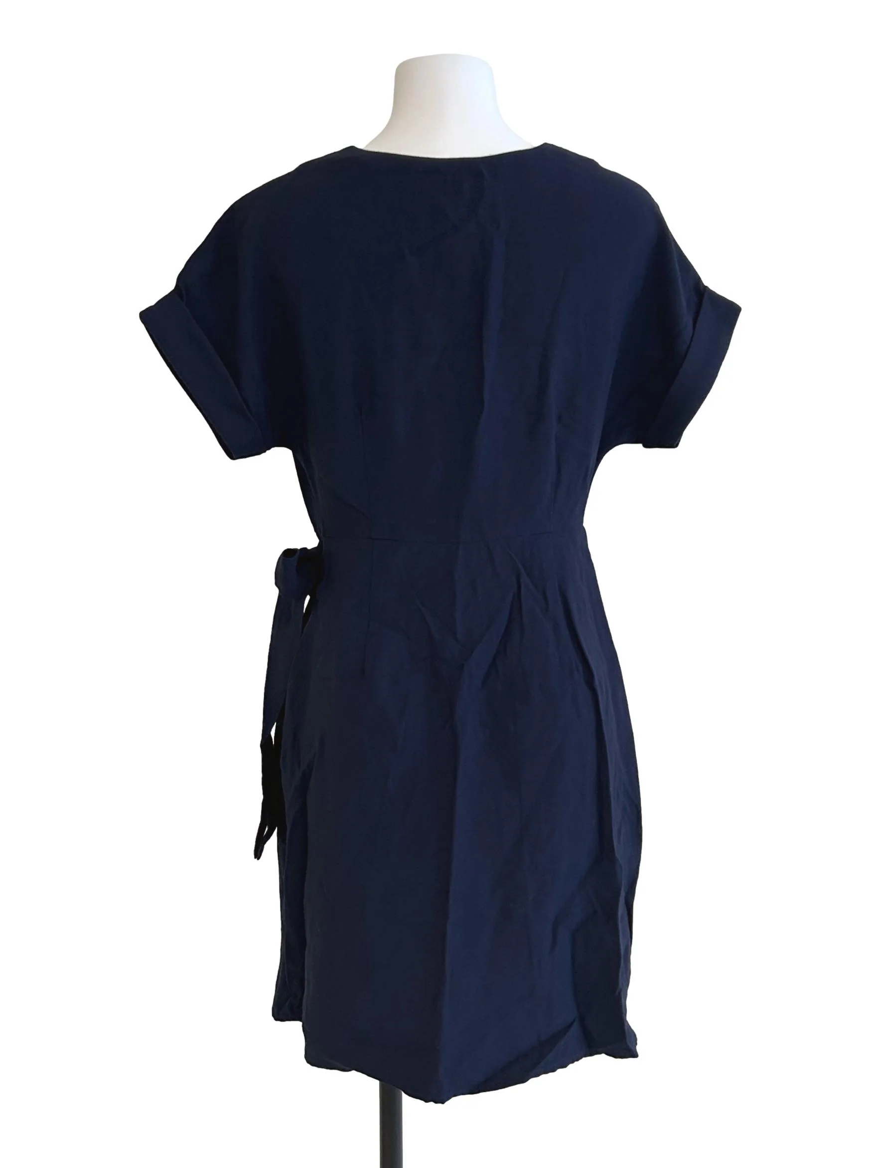 Dark Blue Wrap Dress LB - Image 2