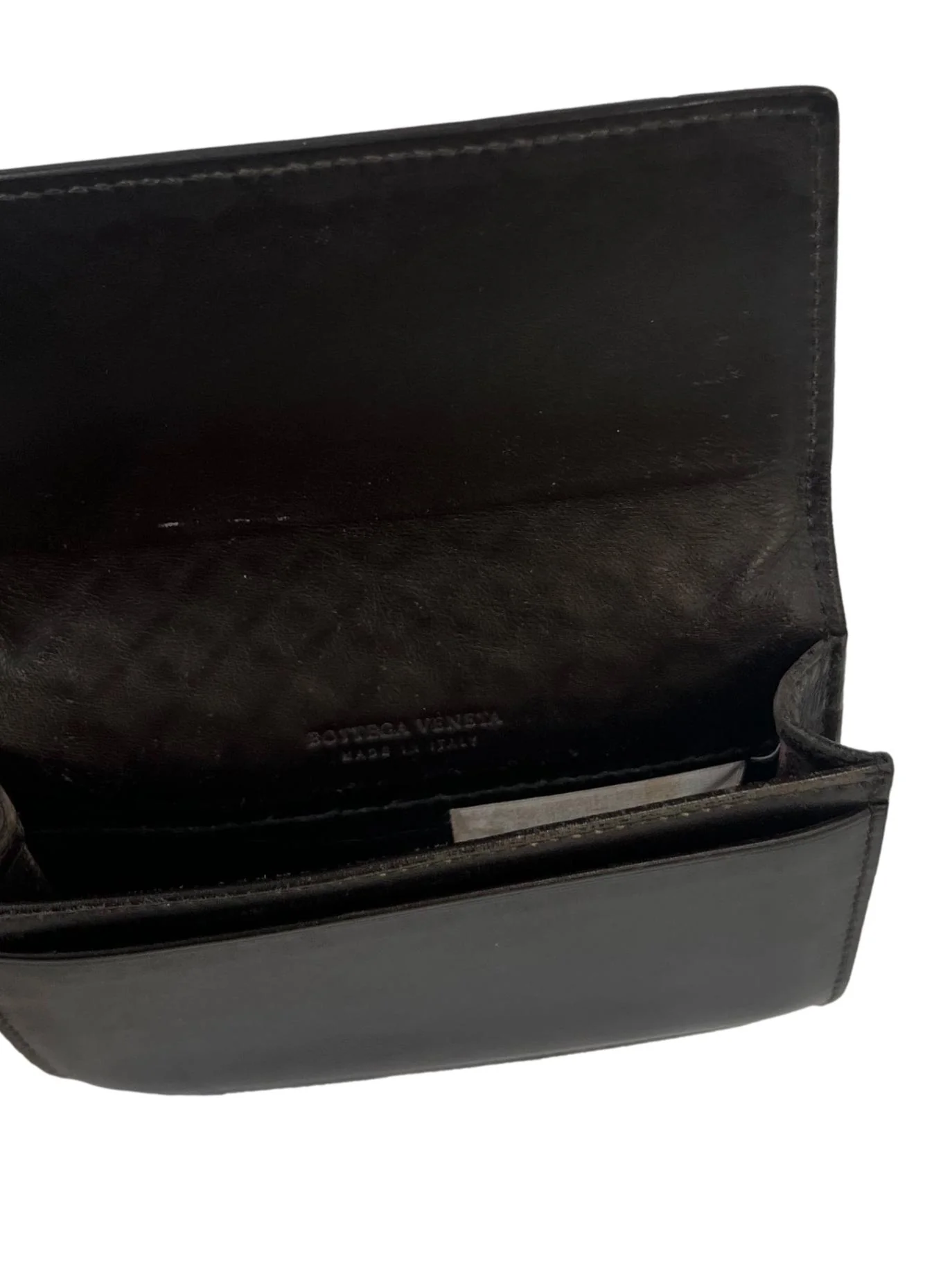 Dark Brown Intrecciato Cardholder - Image 3