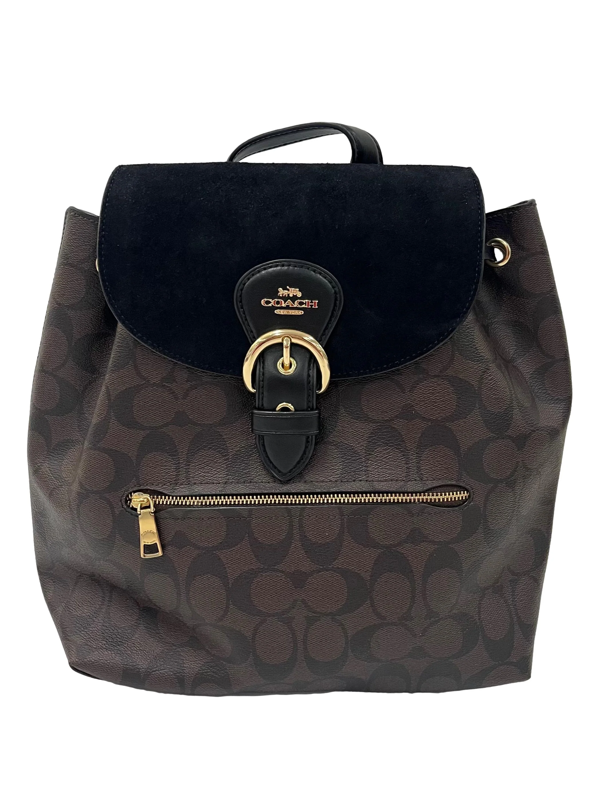 Dark Brown Monogram Backpack With Adjustable Straps