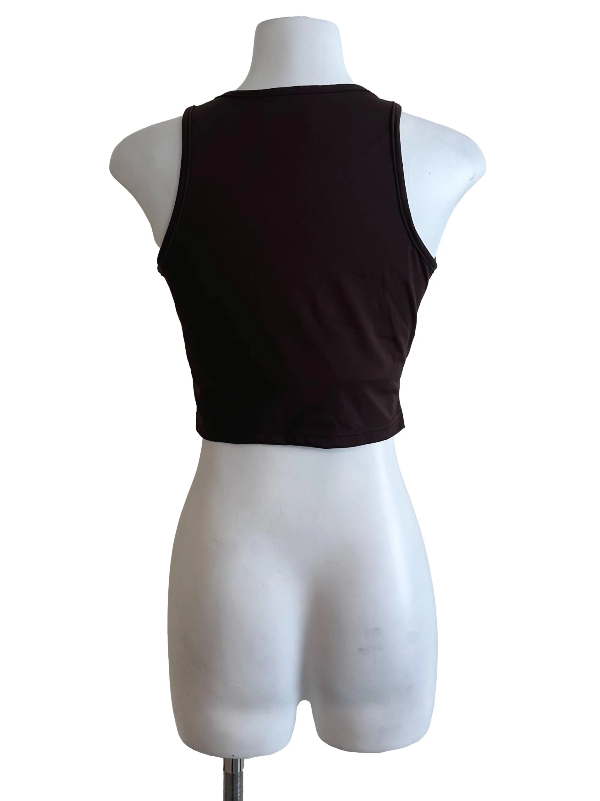 Dark Brown Round Neck Tank Top - Image 2