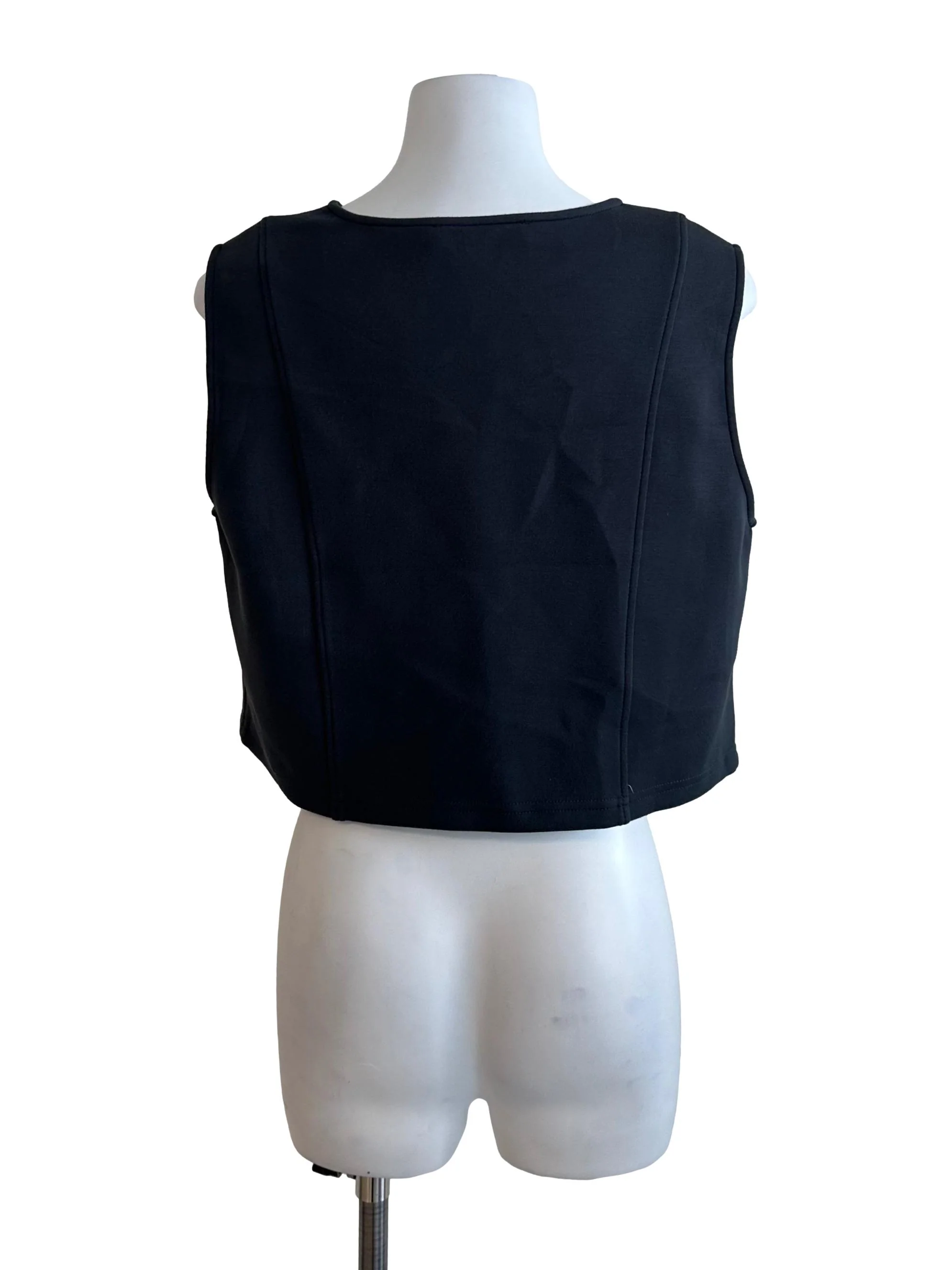 Dark Grey Round Neck Casual Top - Image 2
