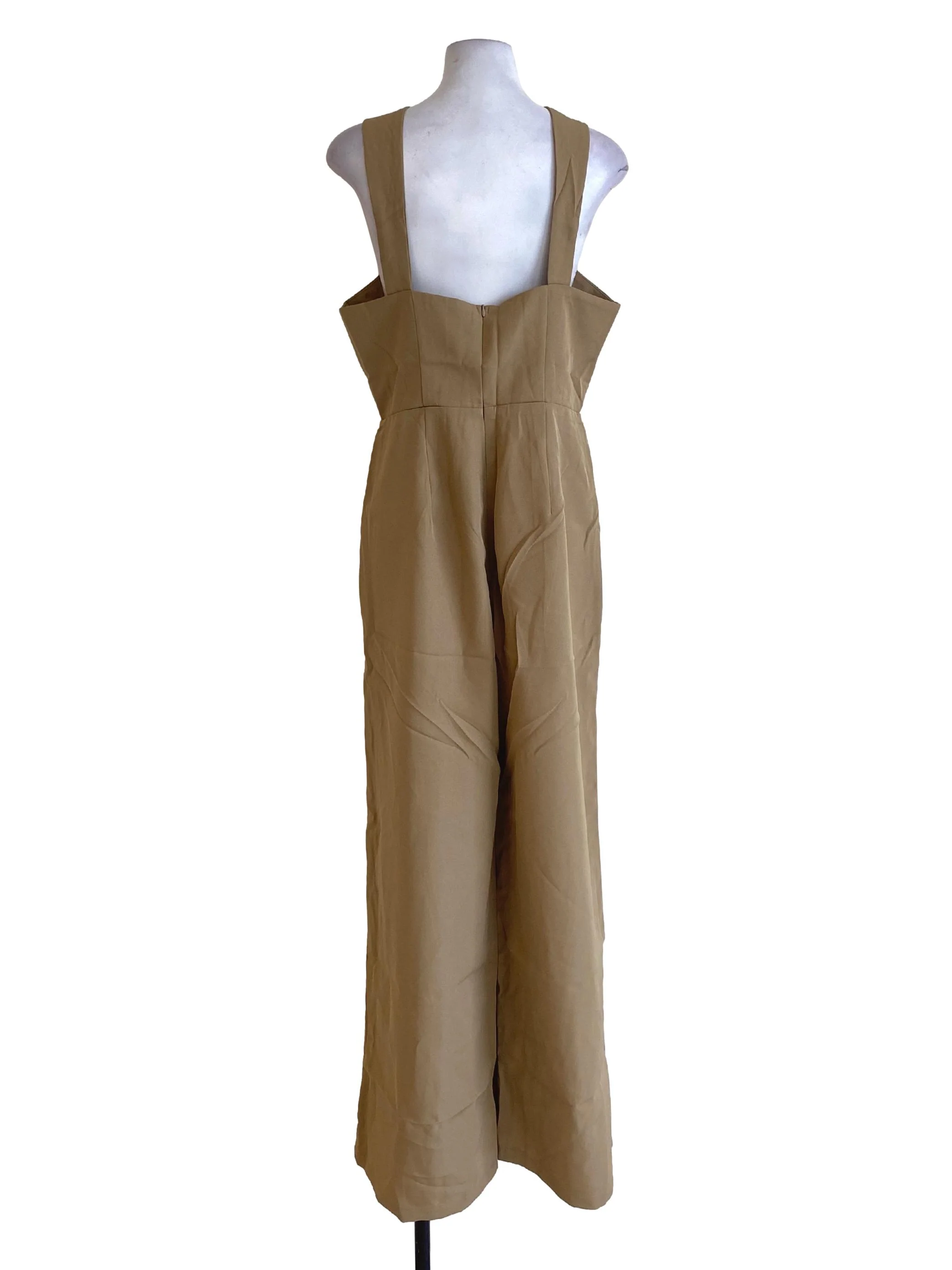 Dark Hazel Wood Brown Cross Strap Jumpsuit - Image 2