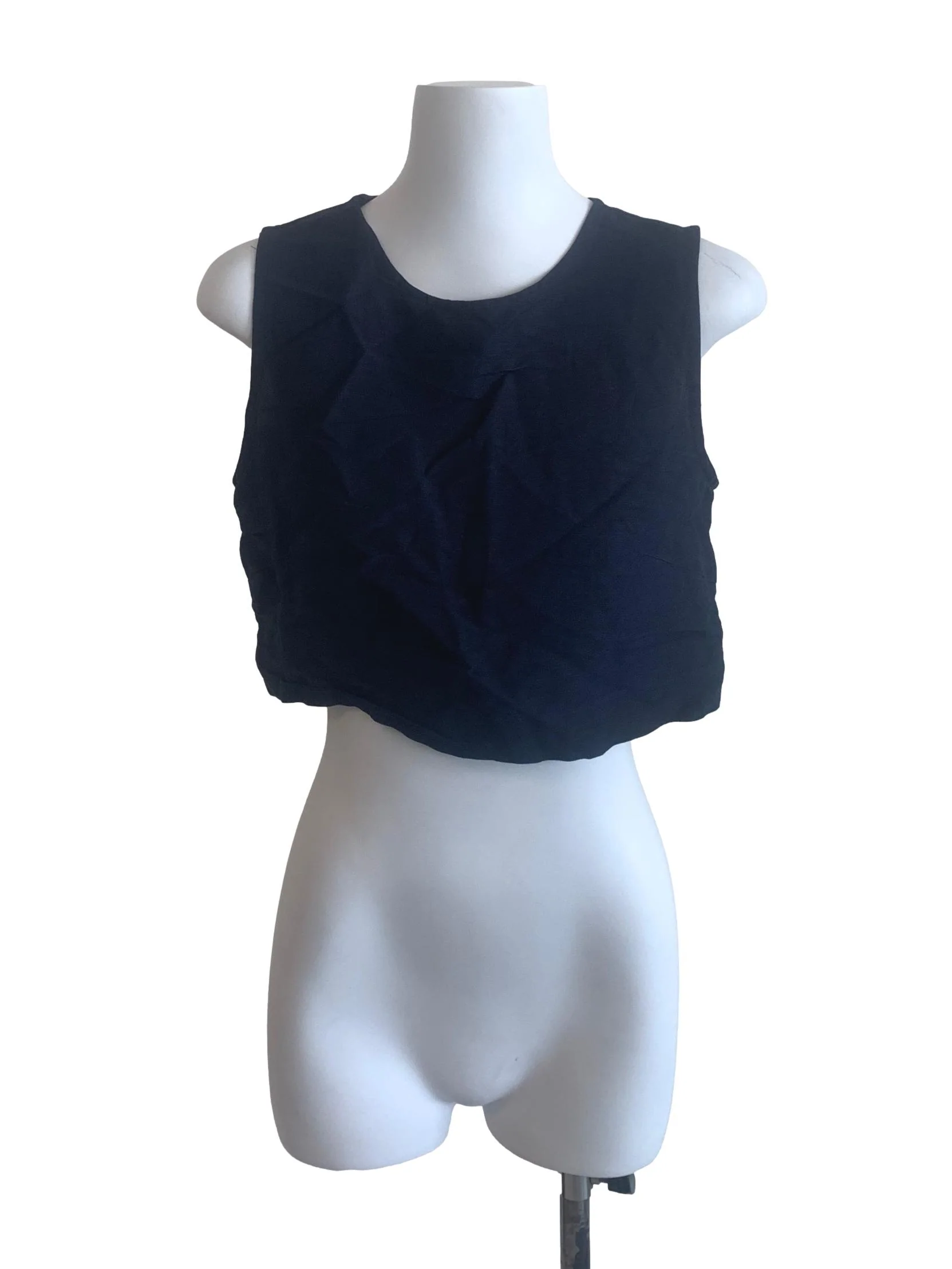 Dark Navy Round Neck Top