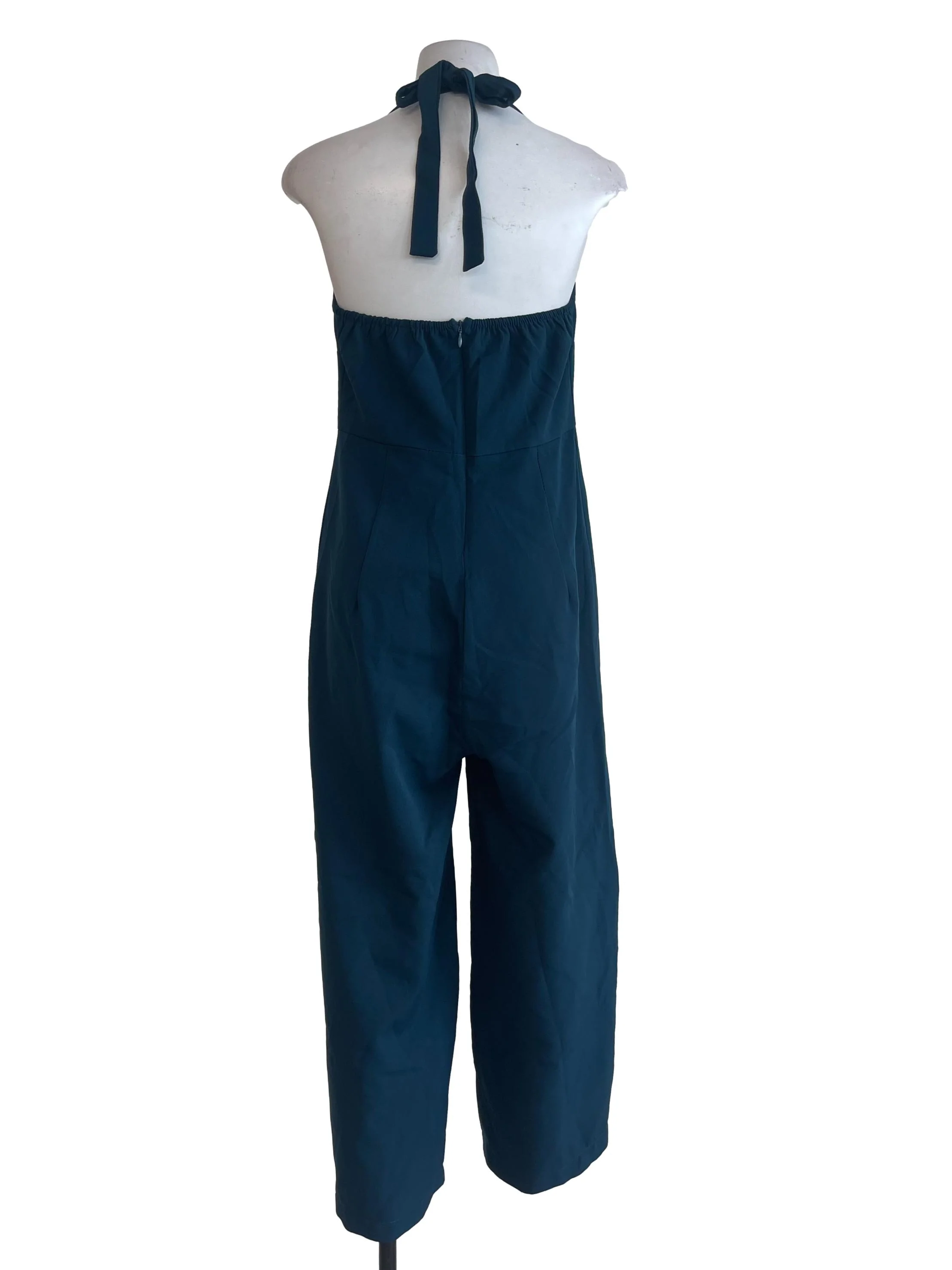 Dark Turqoise Neck Strap Jumpsuit - Image 2
