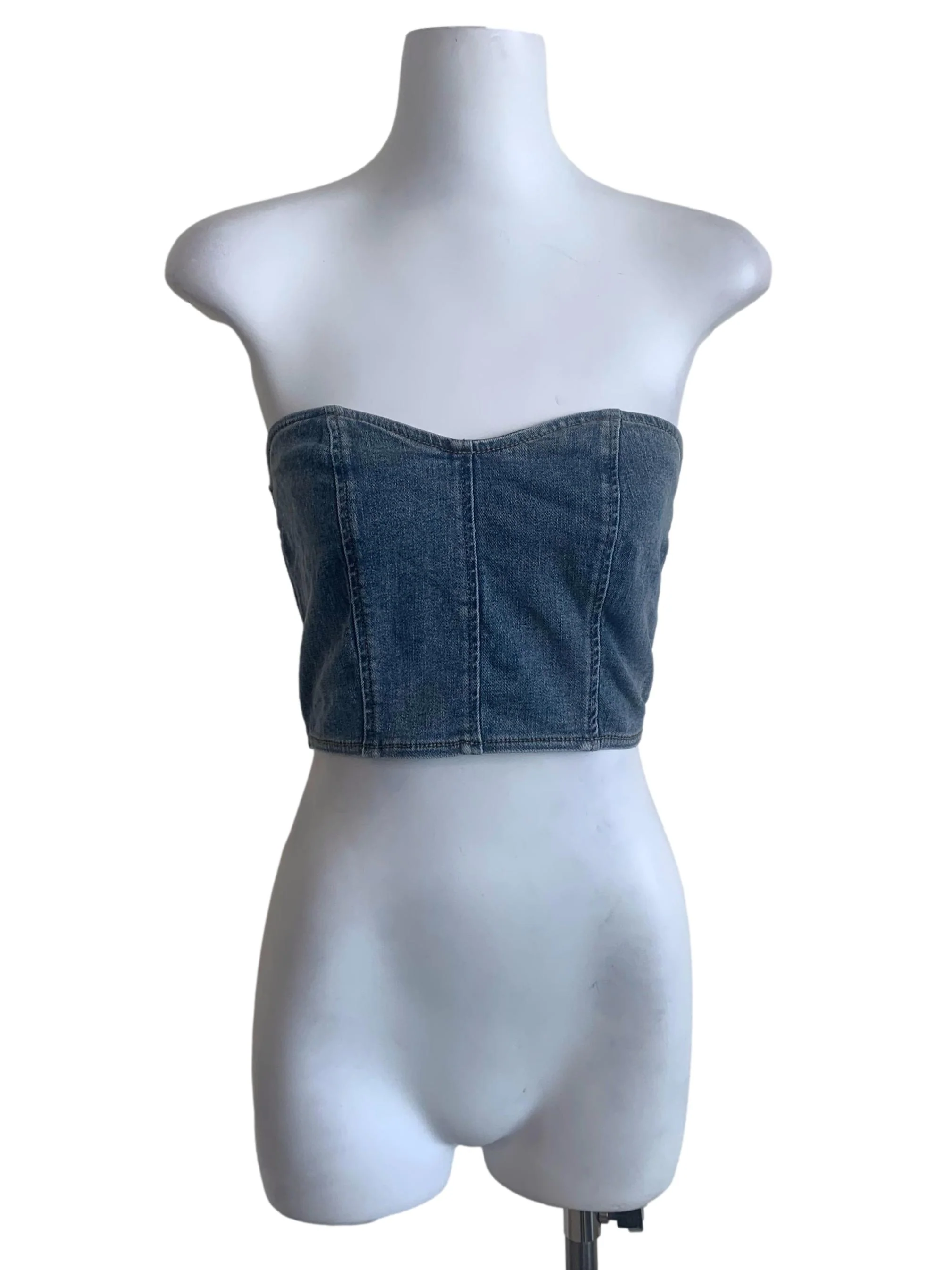 Denim Blue Corset Top