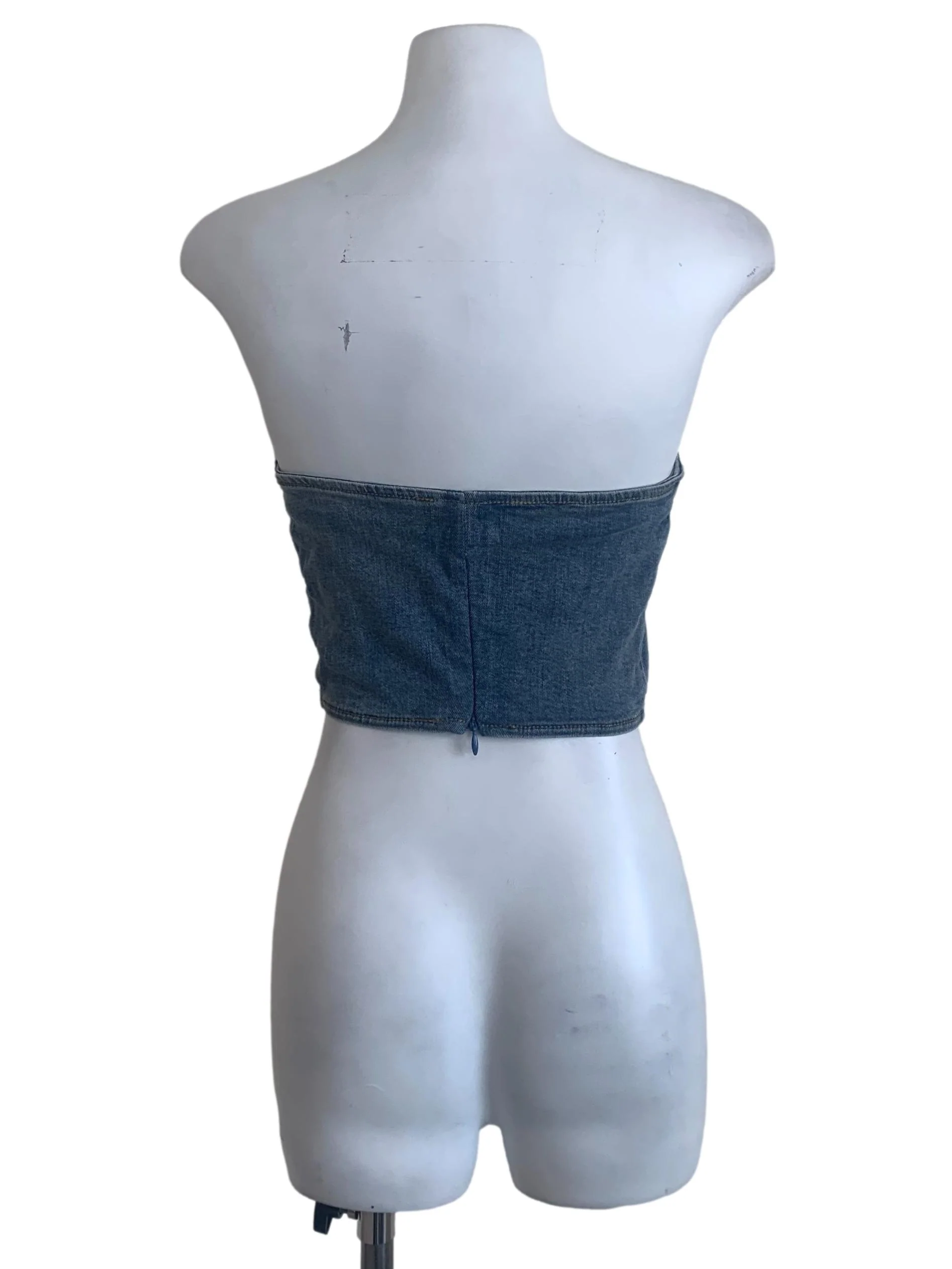 Denim Blue Corset Top - Image 2