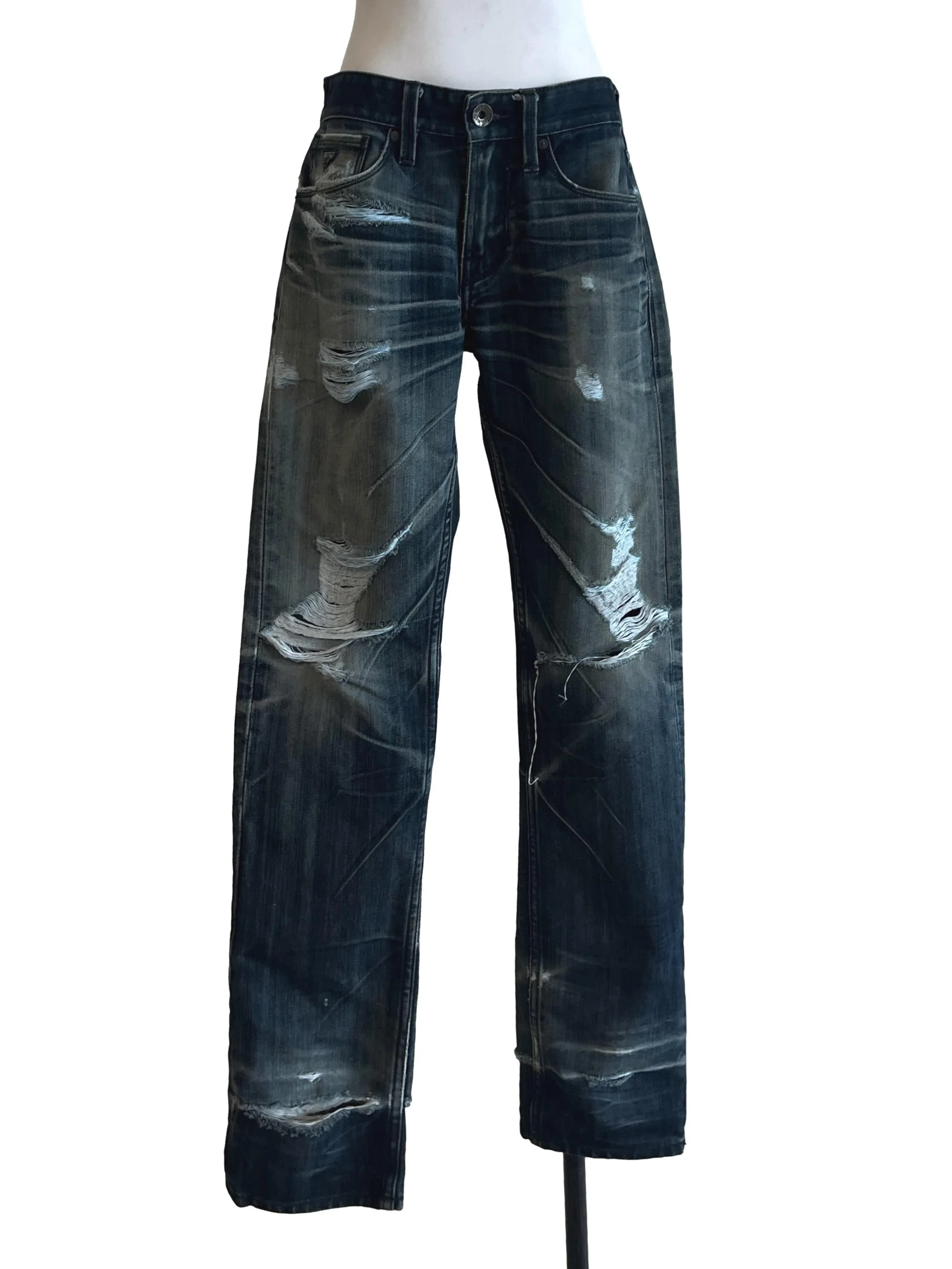Denim Blue Distressed Jeans