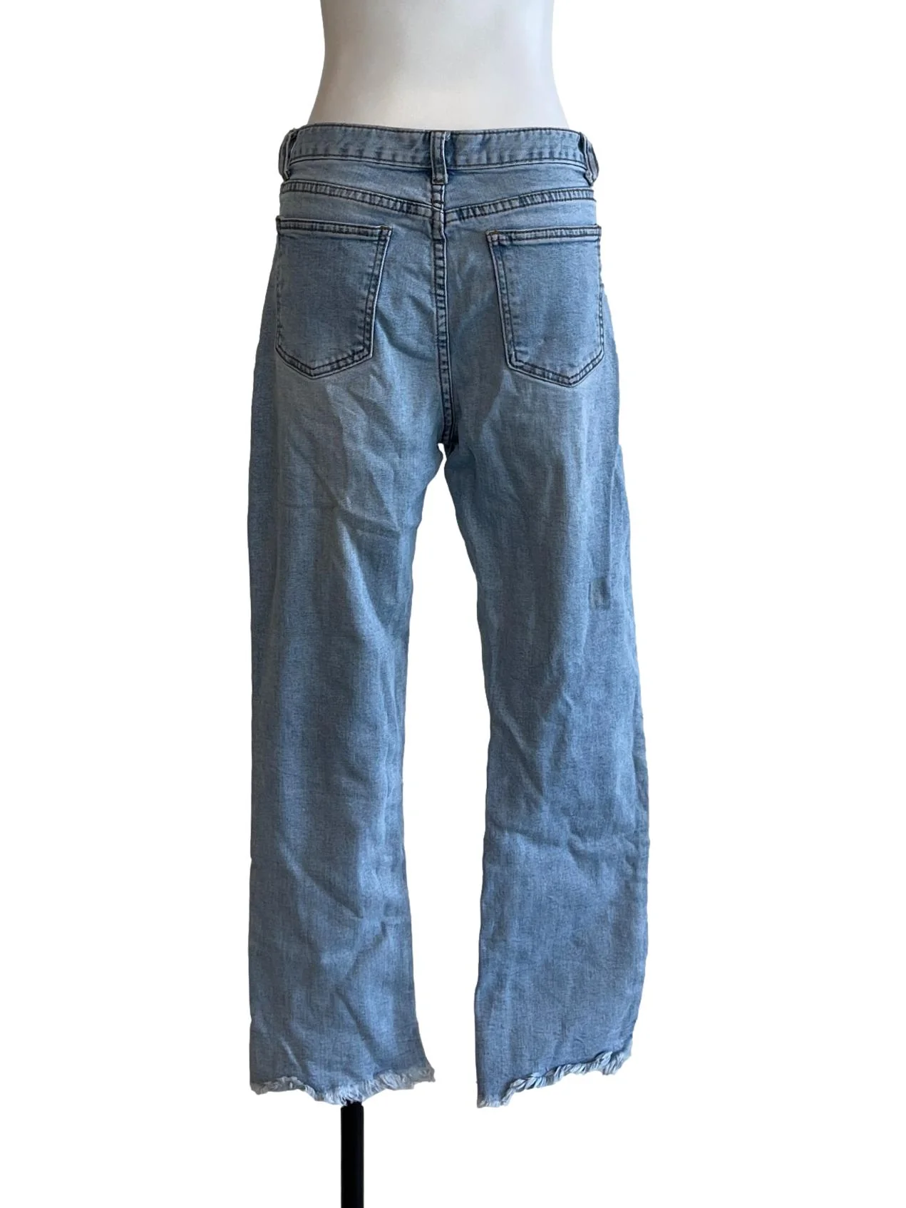 Denim Blue Distressed Skinny Jeans - Image 2