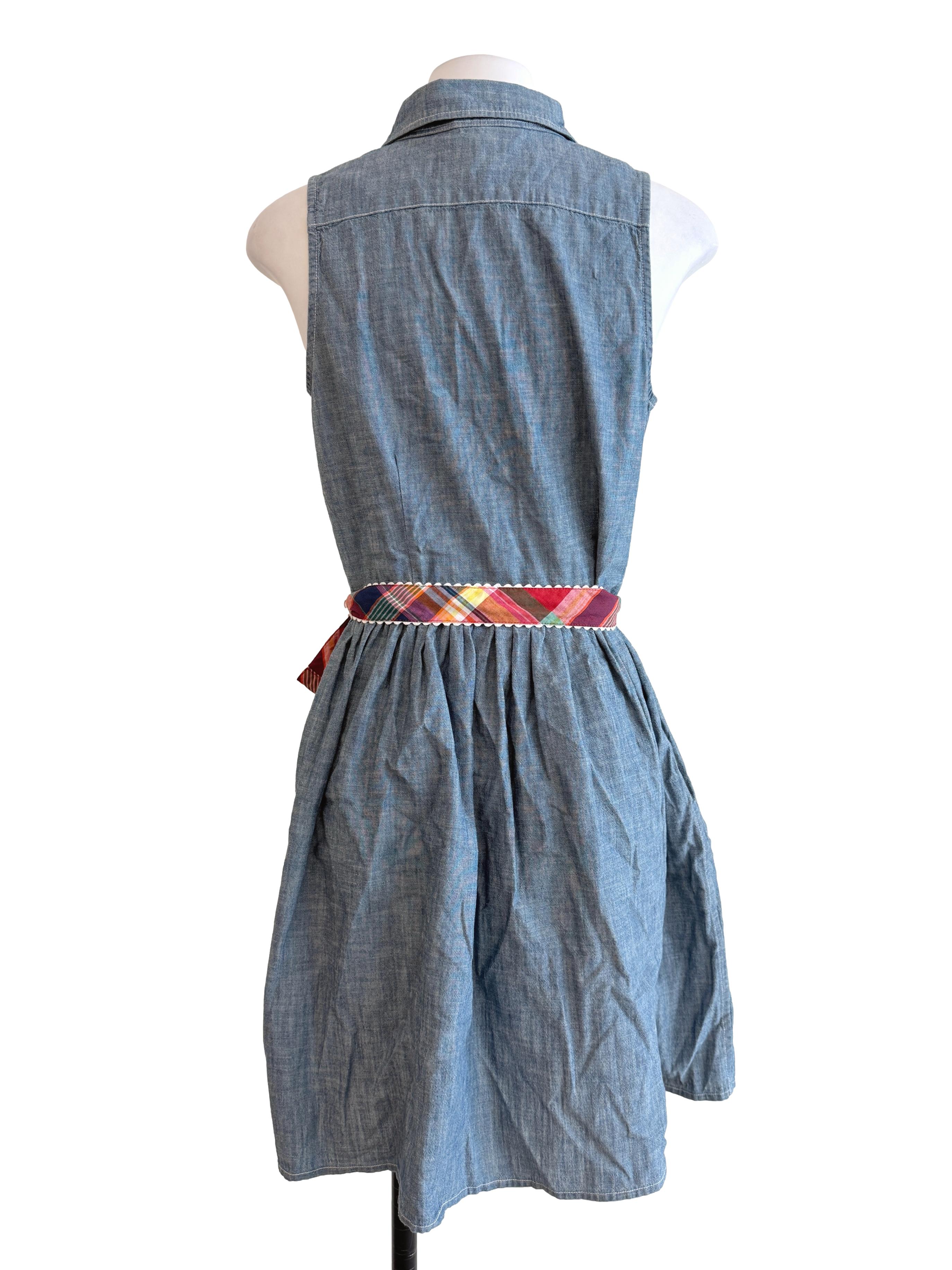 Denim Blue Fully Button Dress - Image 2