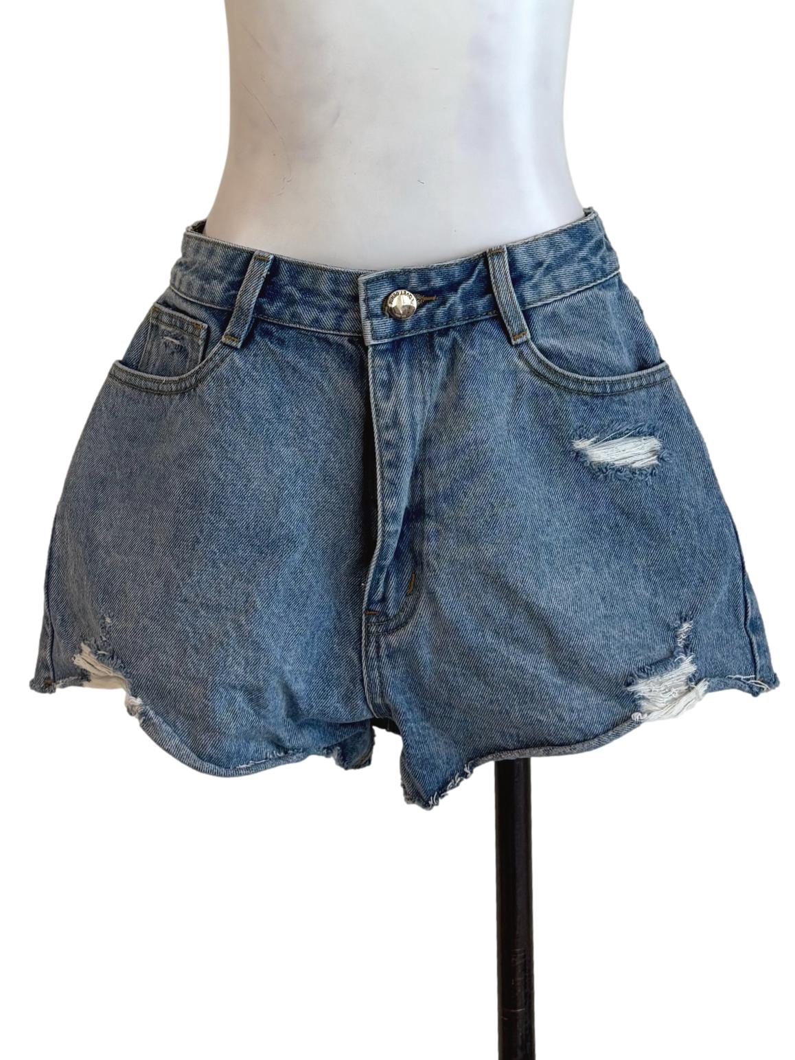 Denim Blue Micro Short Jeans