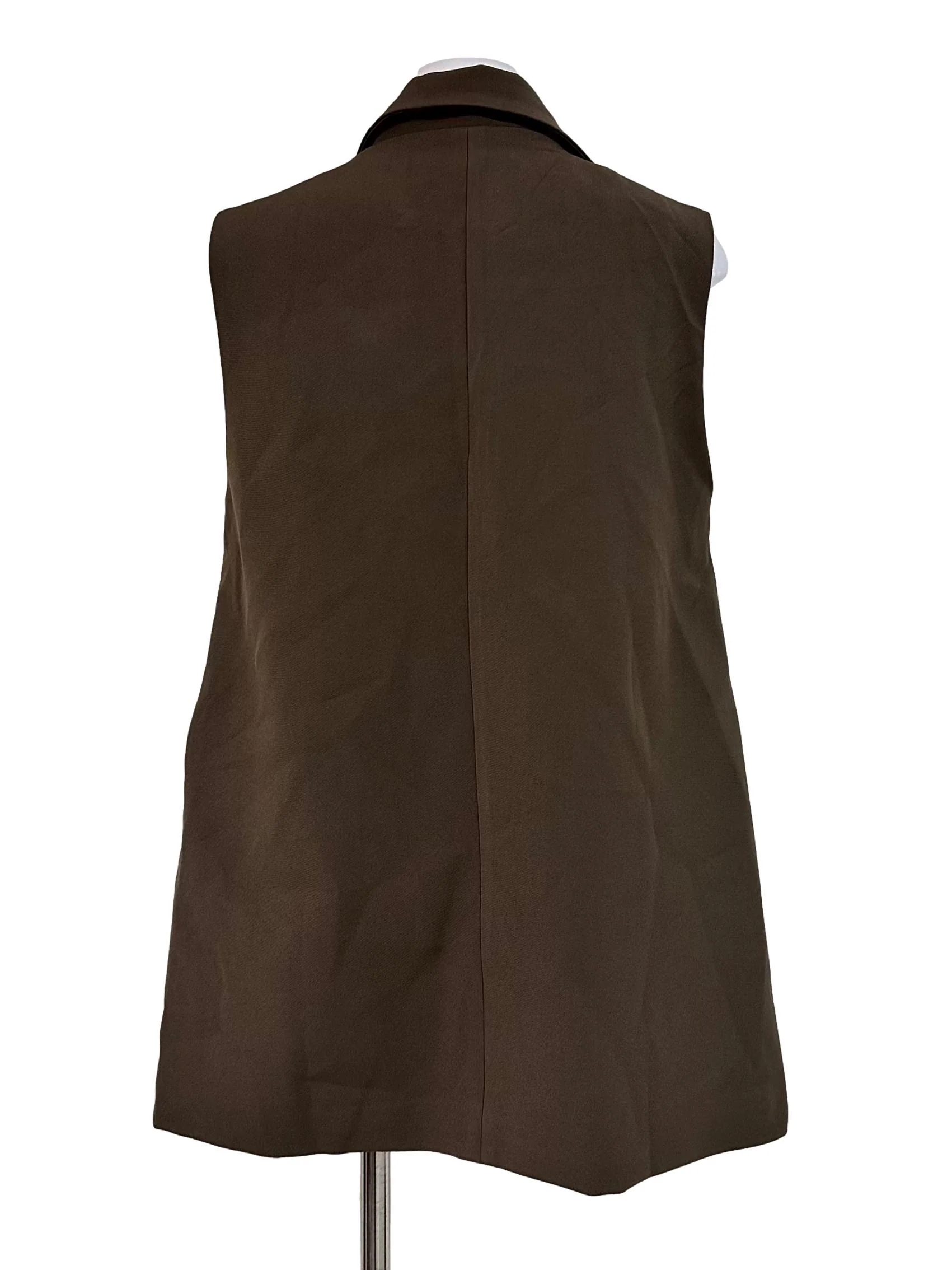 Dijon Yellow Sleeveless Collar Blazer - Image 2