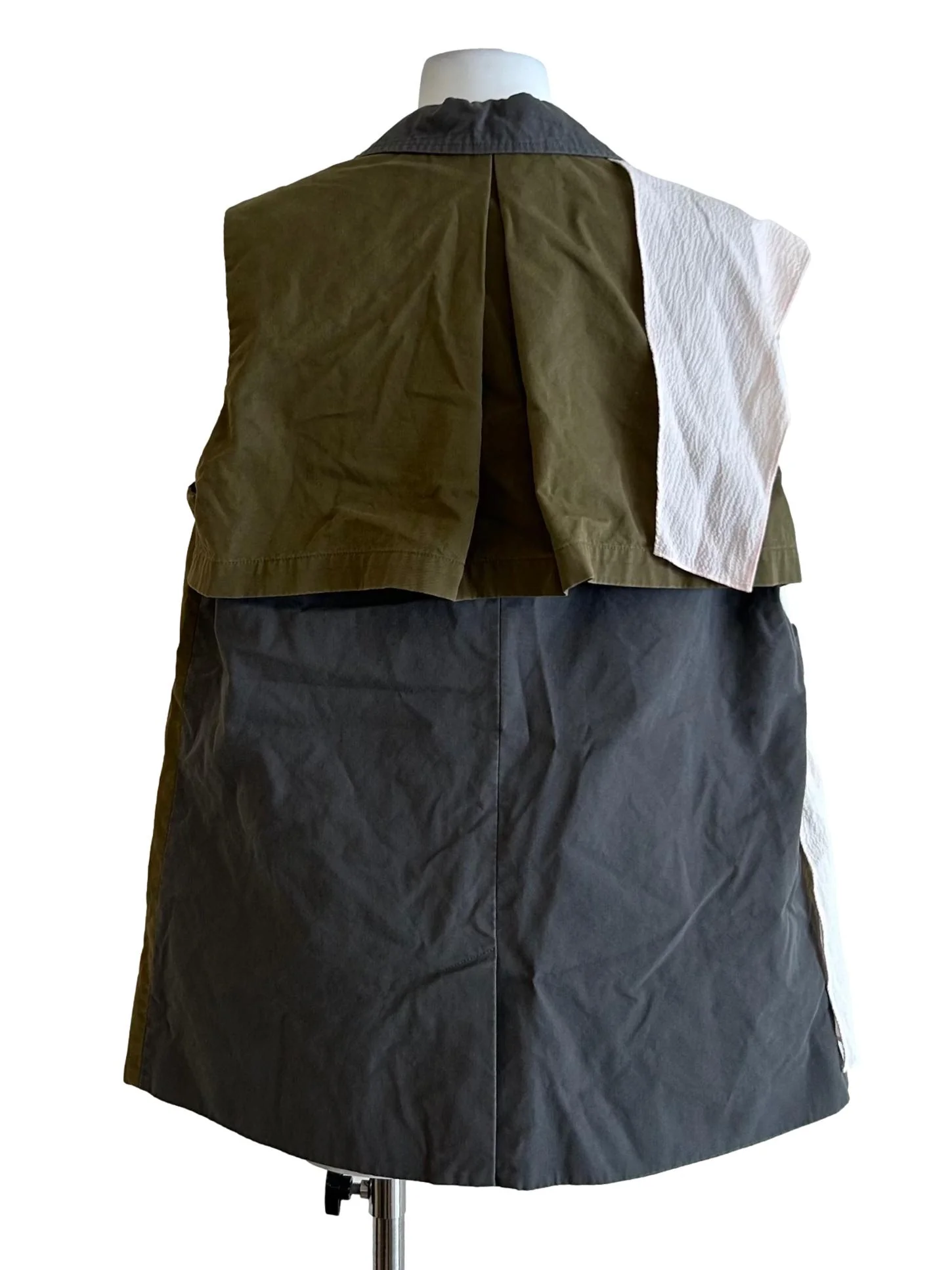 Drape Combo Gilet In Olive & Grey CSN - Image 2