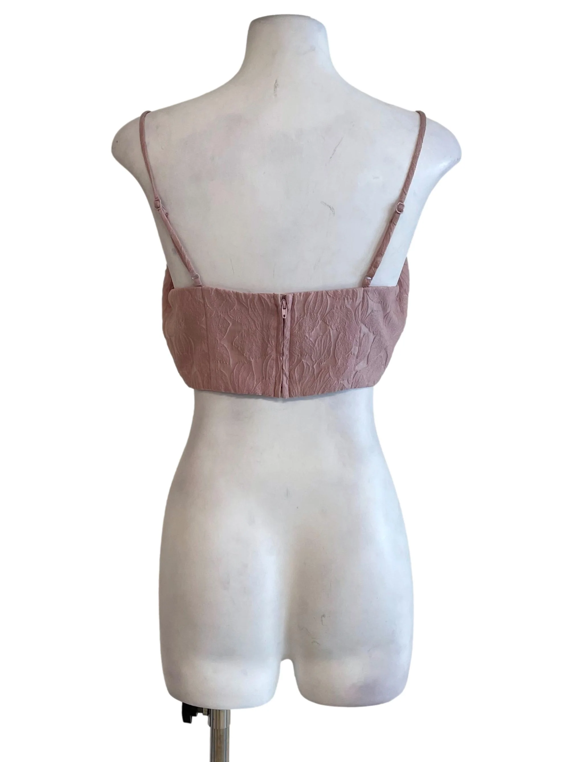 Dull Pink Floral Tube Top - Image 2