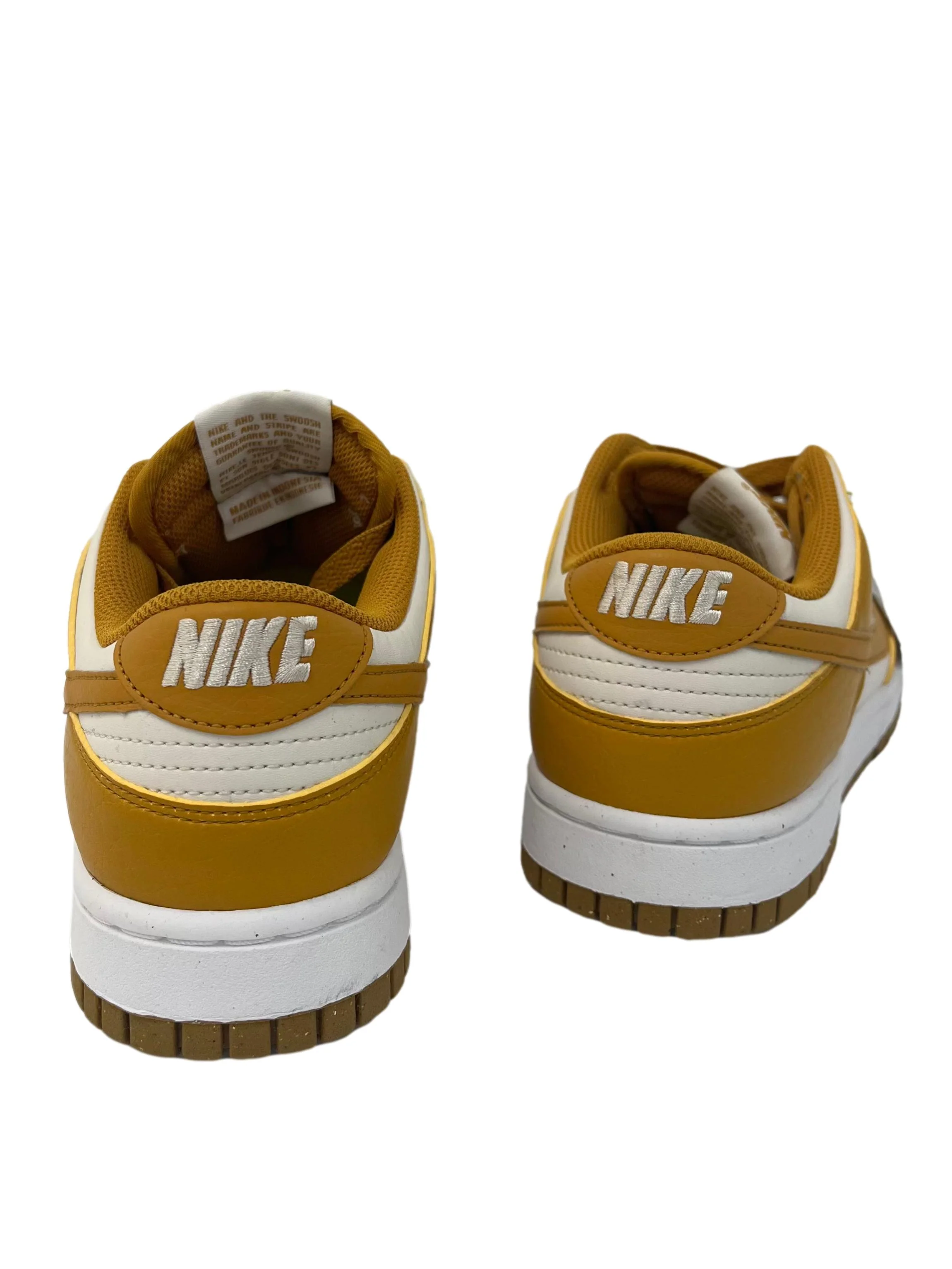 Dunk Low Next Nature Phantom Gold Suede White Sneakers - Image 3