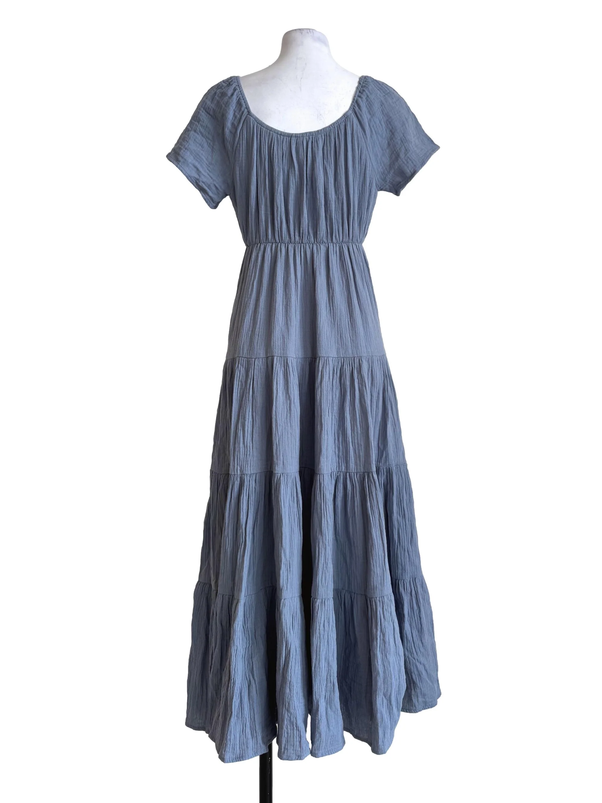Dusk Blue Tiered Maxi Dress - Image 2