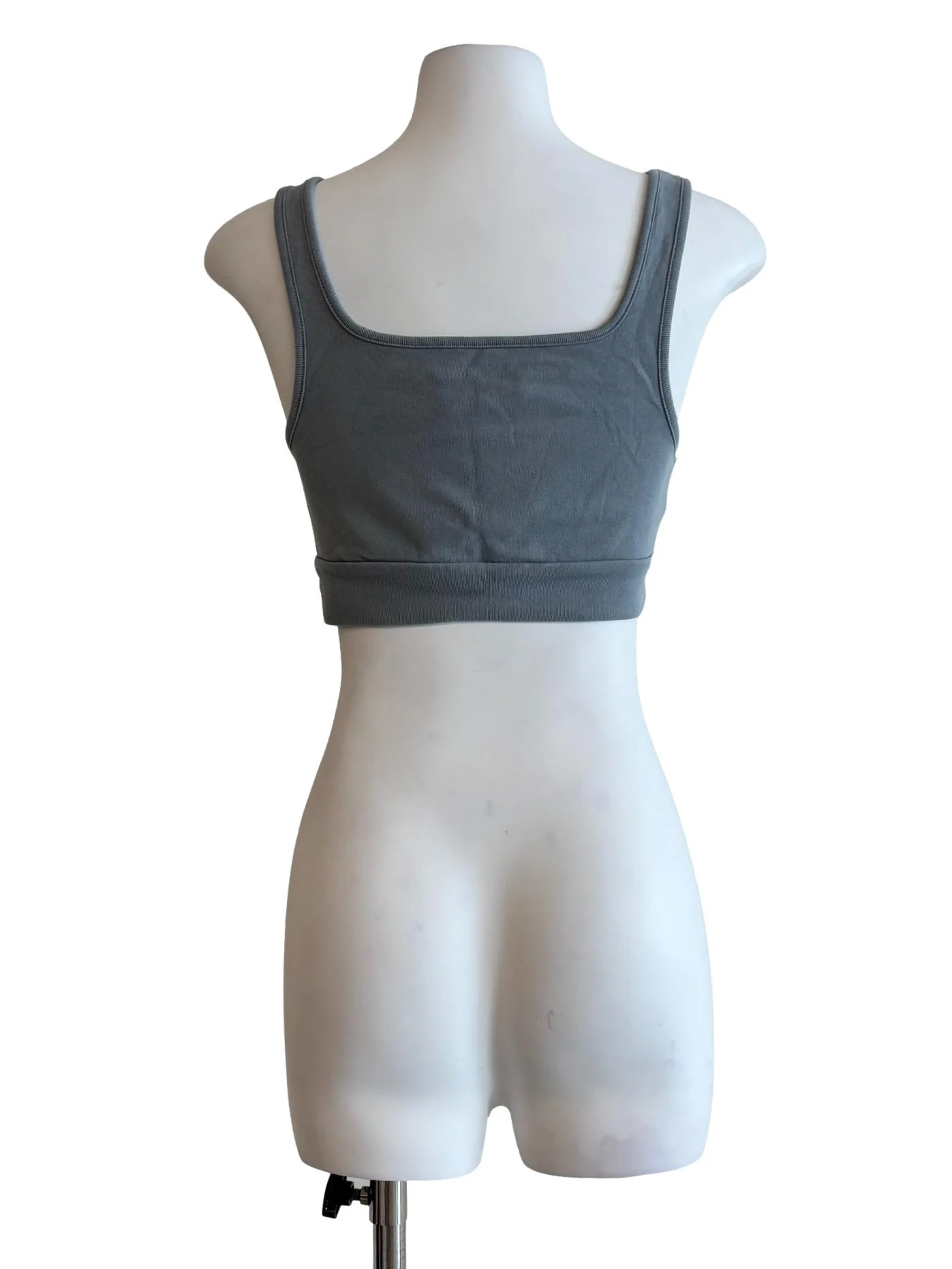 Dusty Blue Crop Tank Top - Image 2