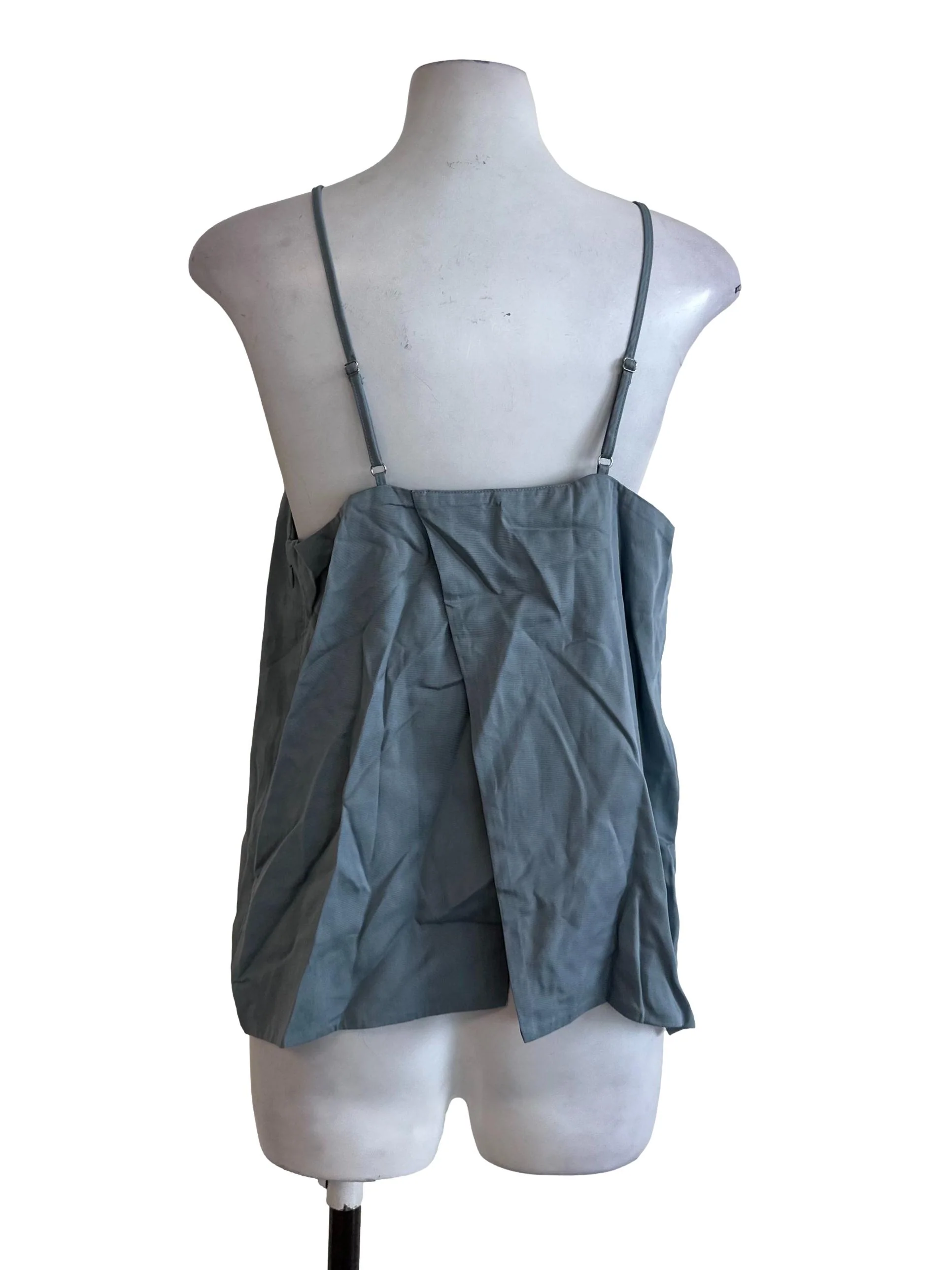 Dusty Blue Round Neck Casual Top - Image 2