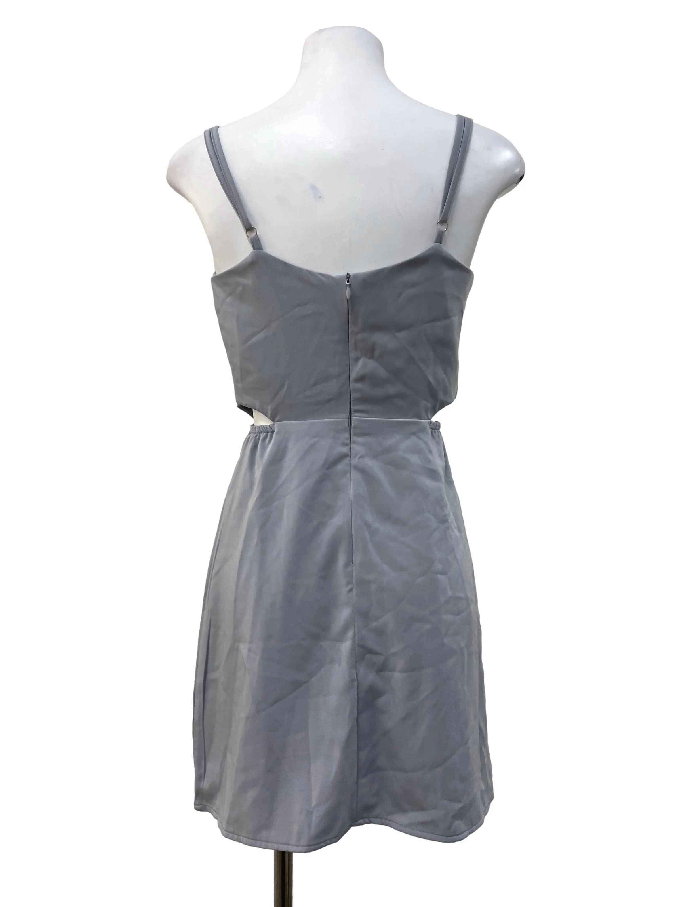 Dusty Blue Side Cut Out Dress - Image 2