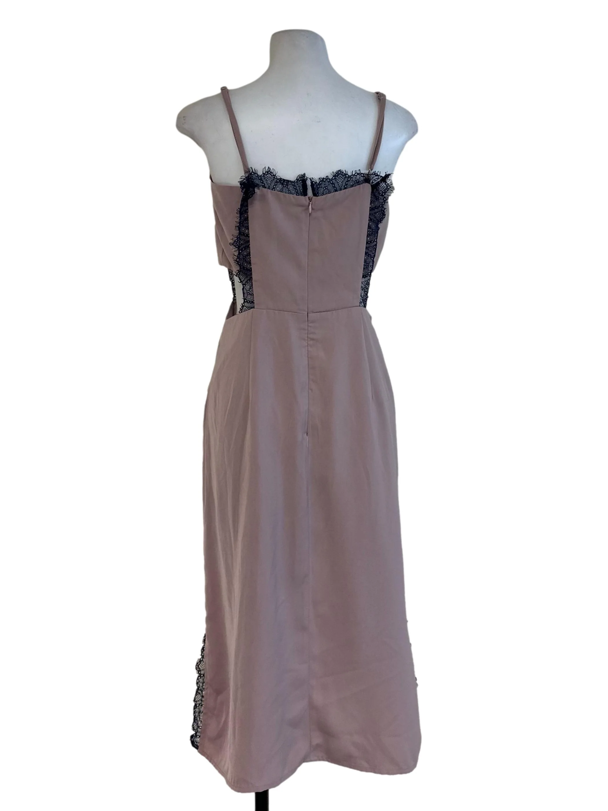 Dusty Brown Lace Apron Dress - Image 2