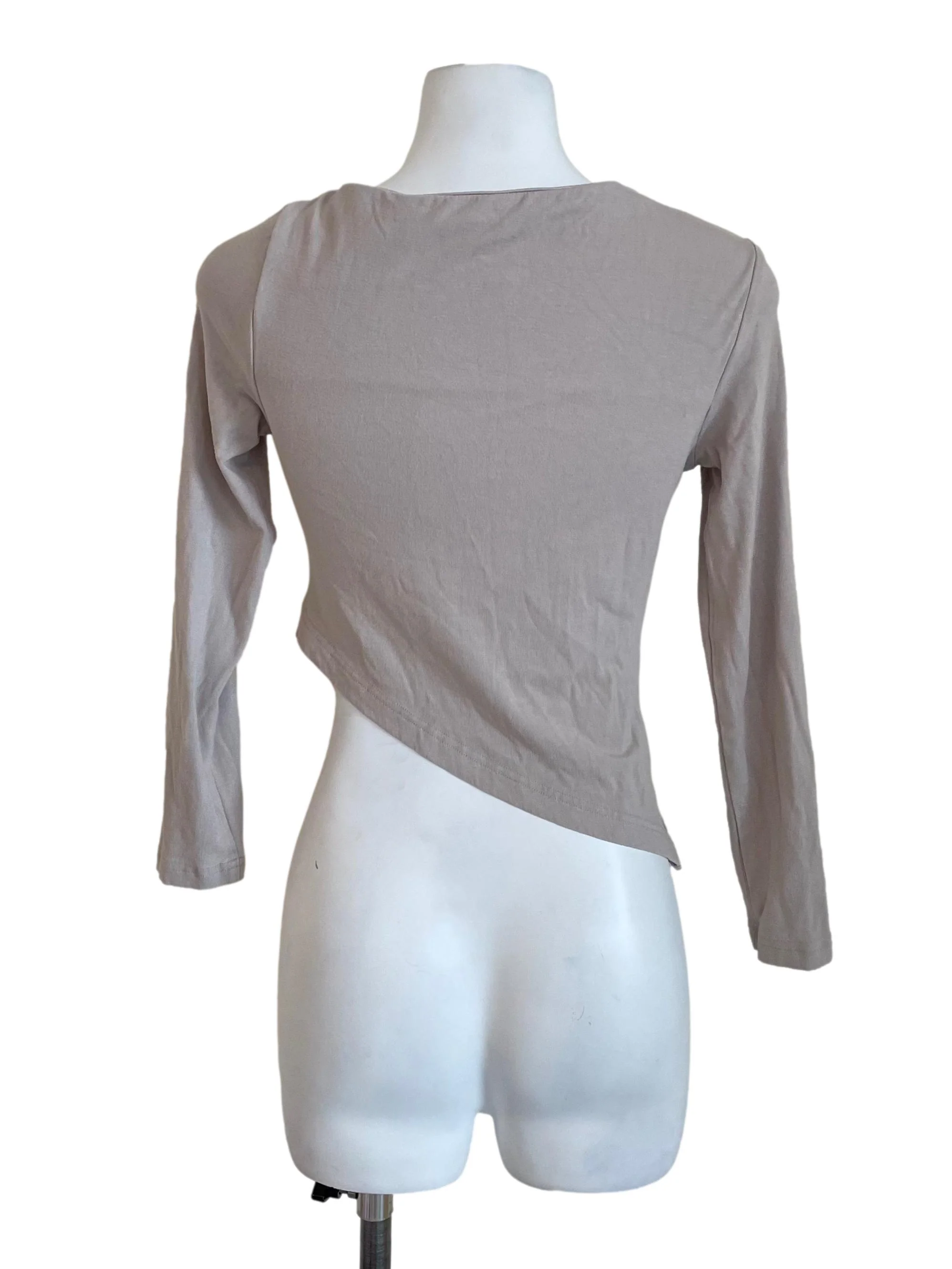 Dusty Crepe Draped Knit Top - Image 2