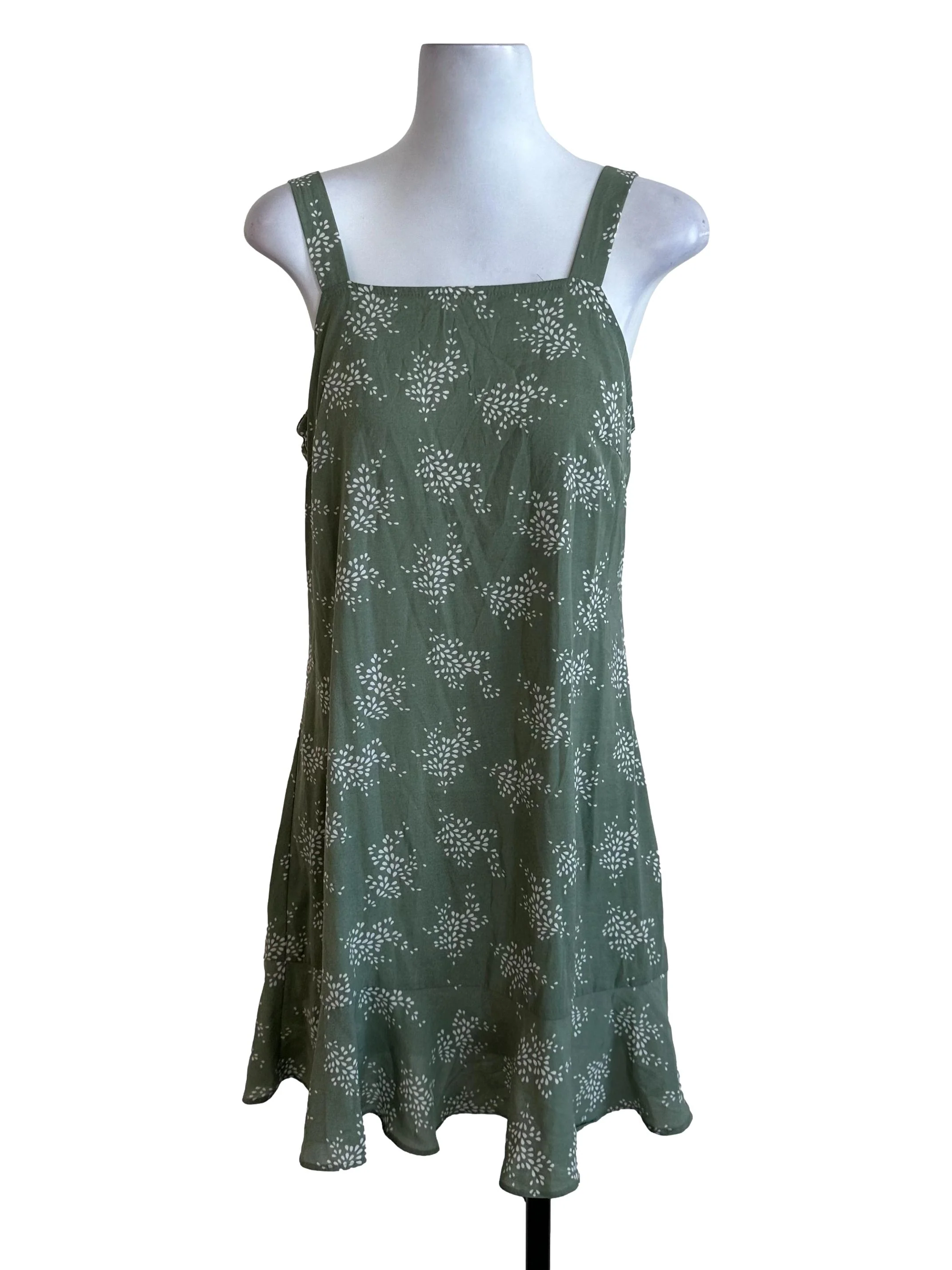 Dusty Green Pattern Dress