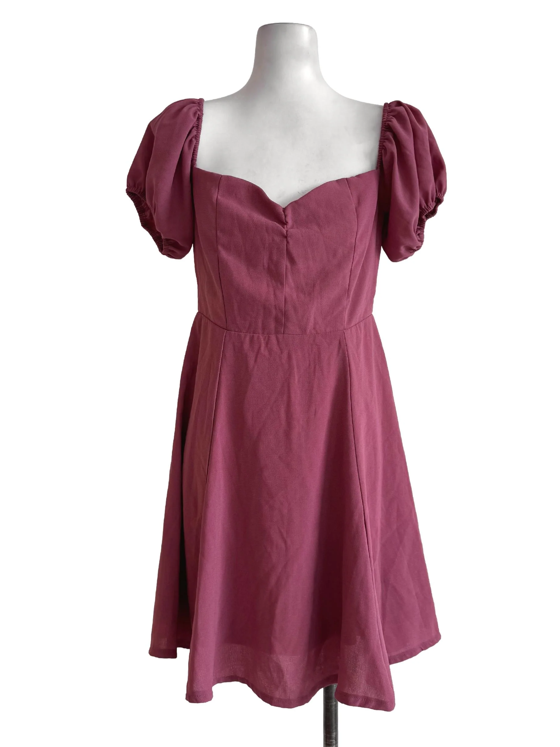 Dusty Hibiscus A-Line Dress