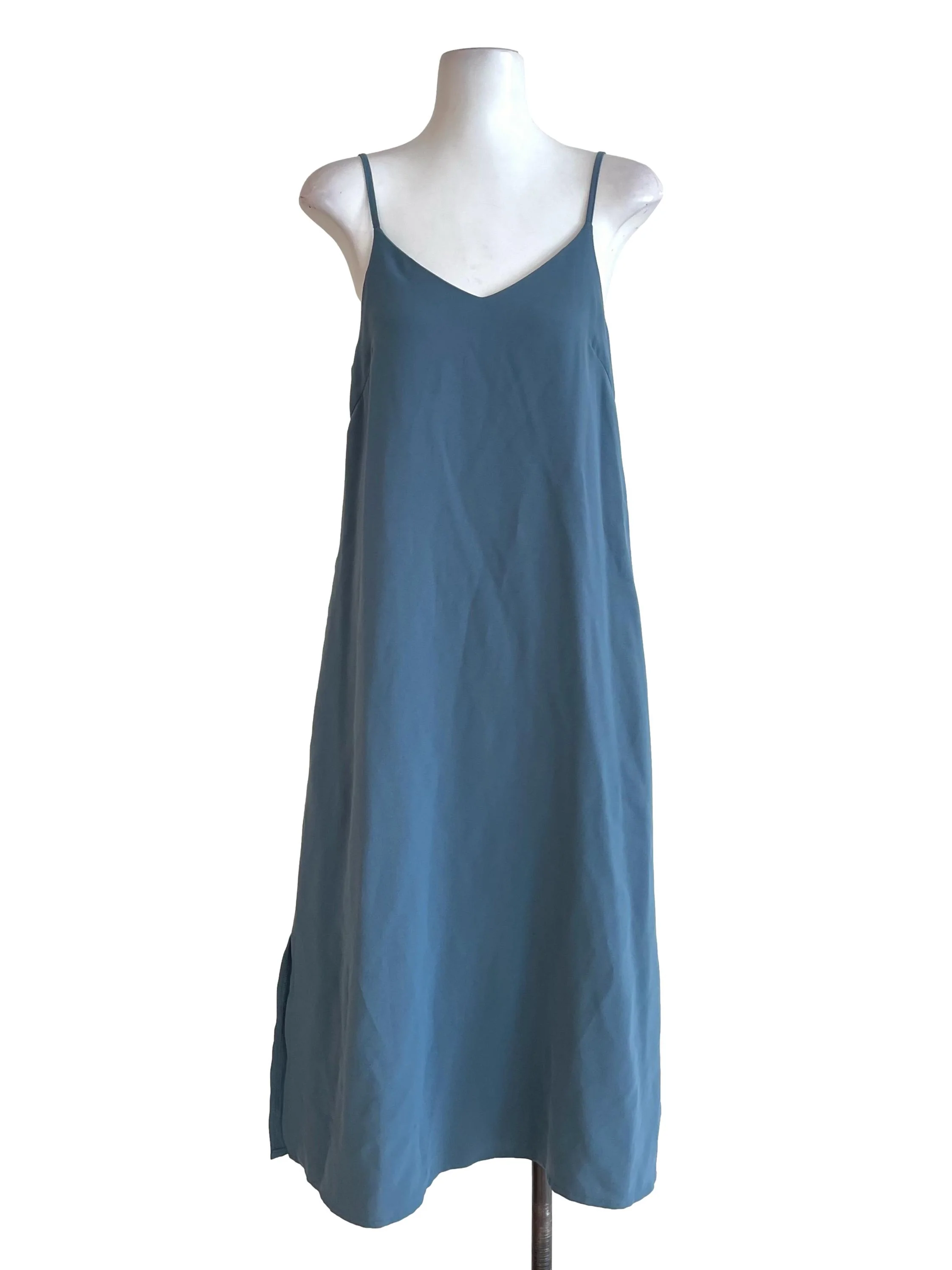Dusty Ocean V Neck Cami Dress