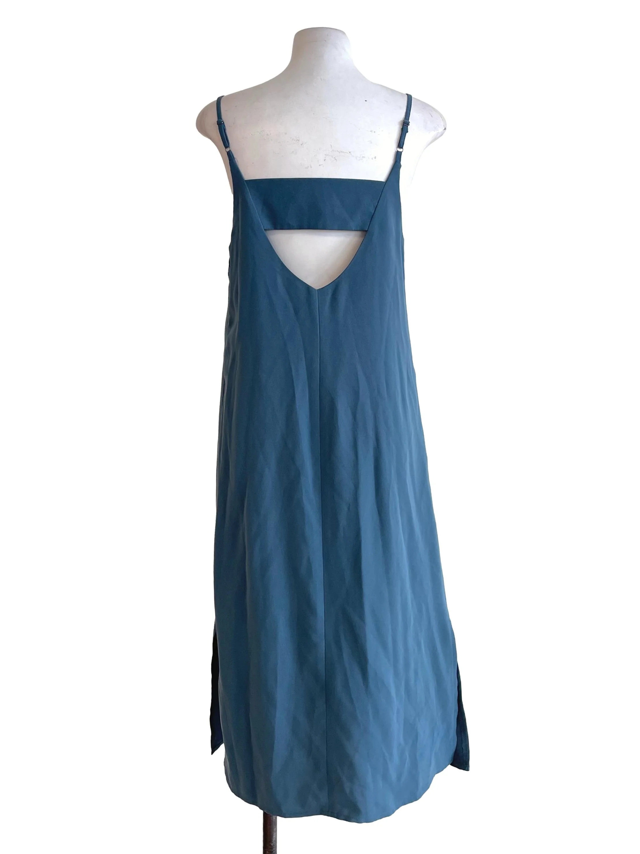 Dusty Ocean V Neck Cami Dress - Image 2