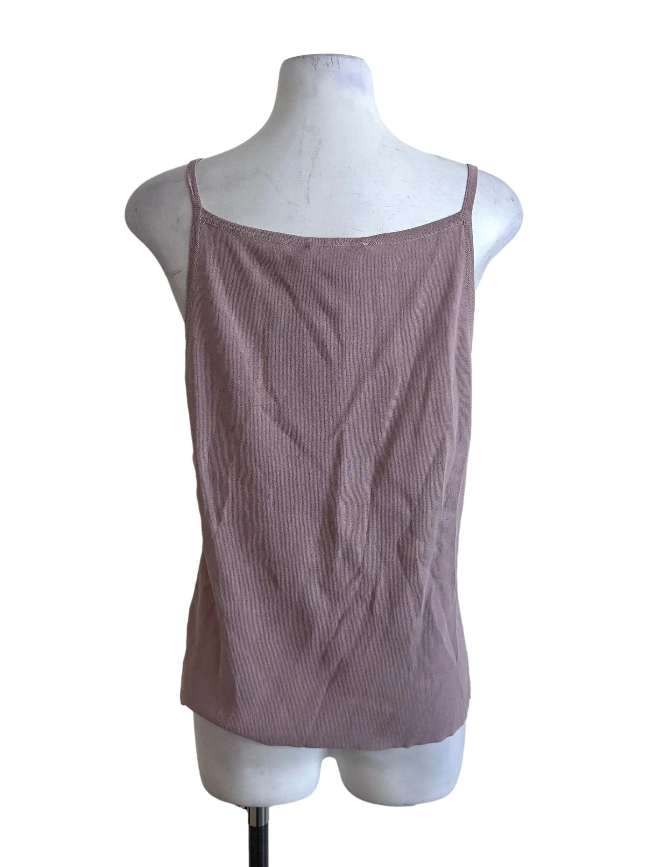 Dusty Pink Knit Spaghetti Strap Top - Image 2