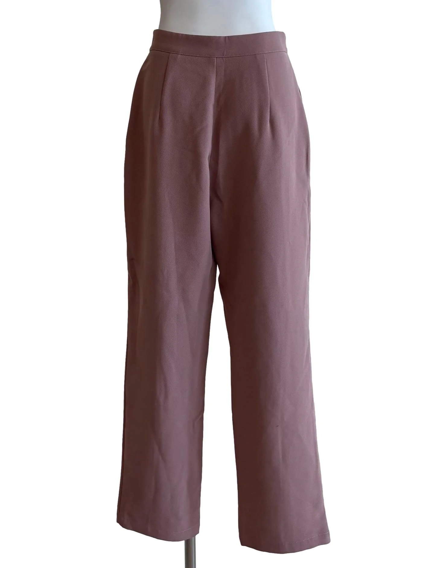 Dusty Pink Lined Straight Pants - Image 2