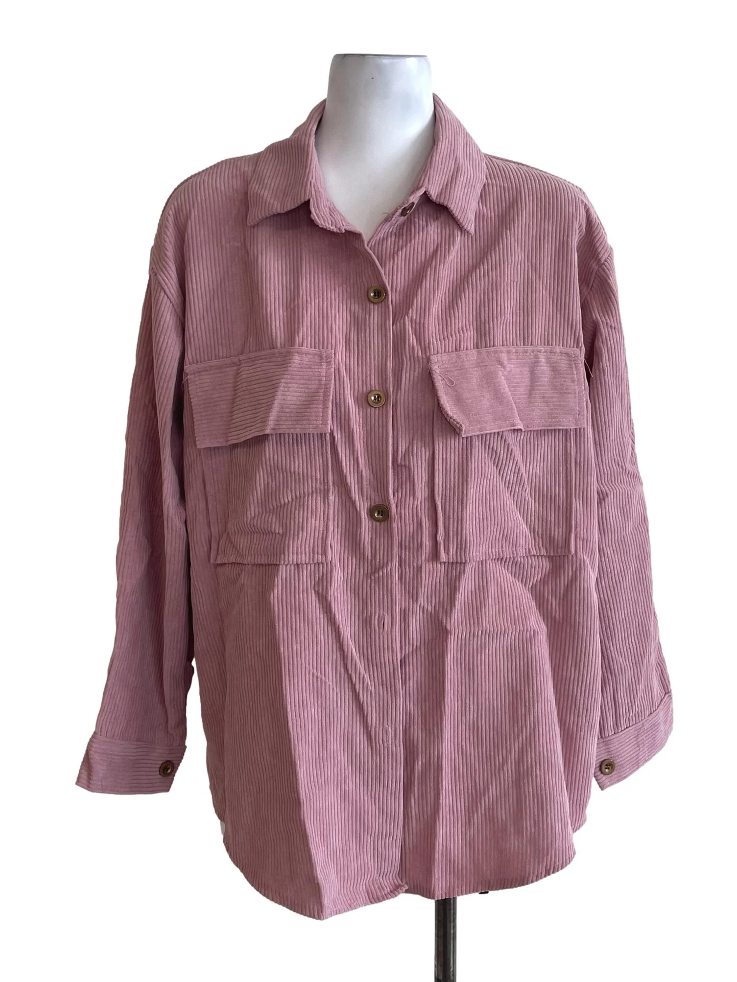 Dusty Pink Ribbed Top