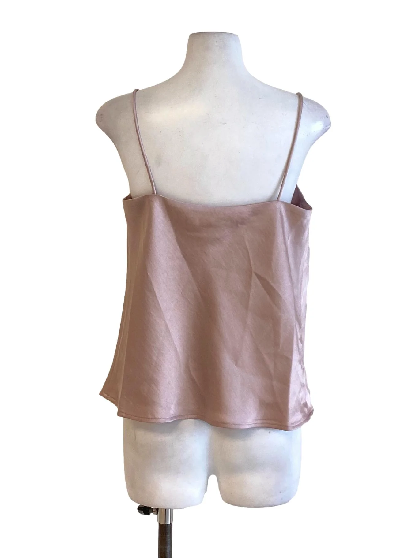 Dusty Pink Spaghetti Strap Drape Front Flowy Top LB - Image 2