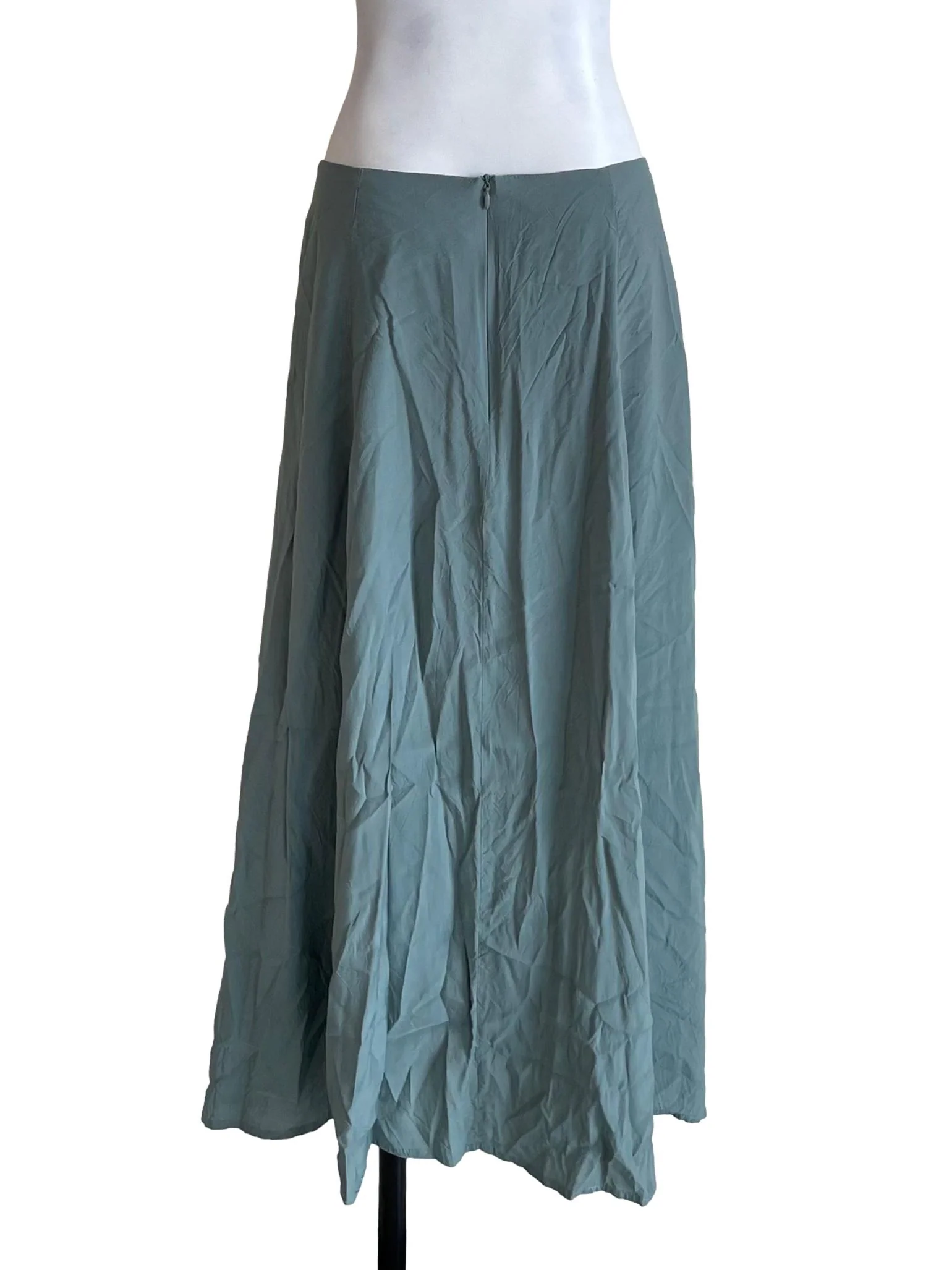 Dusty Teal A-Line Long Skirt - Image 2