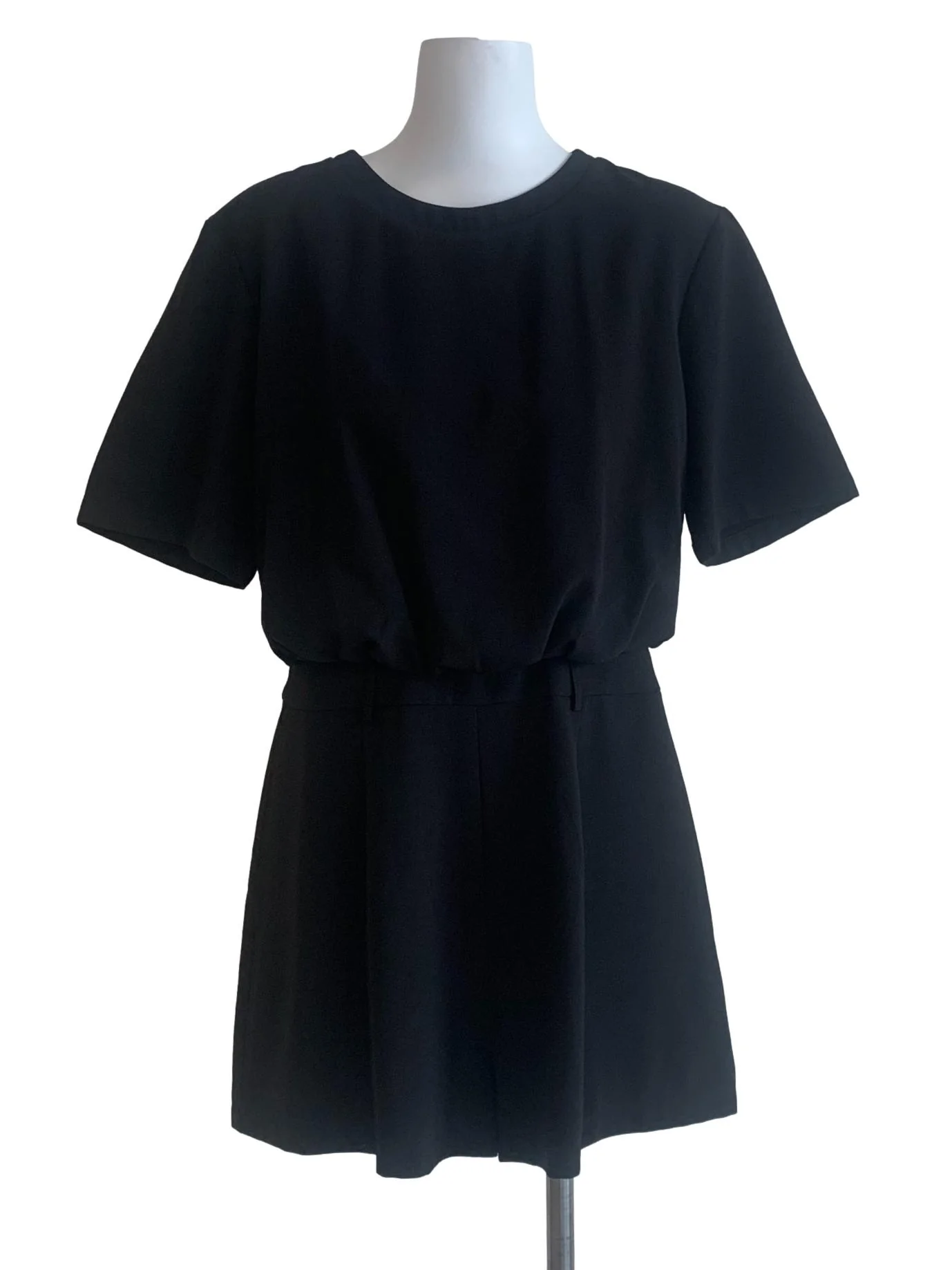 Ebony Black Short Sleeves Romper