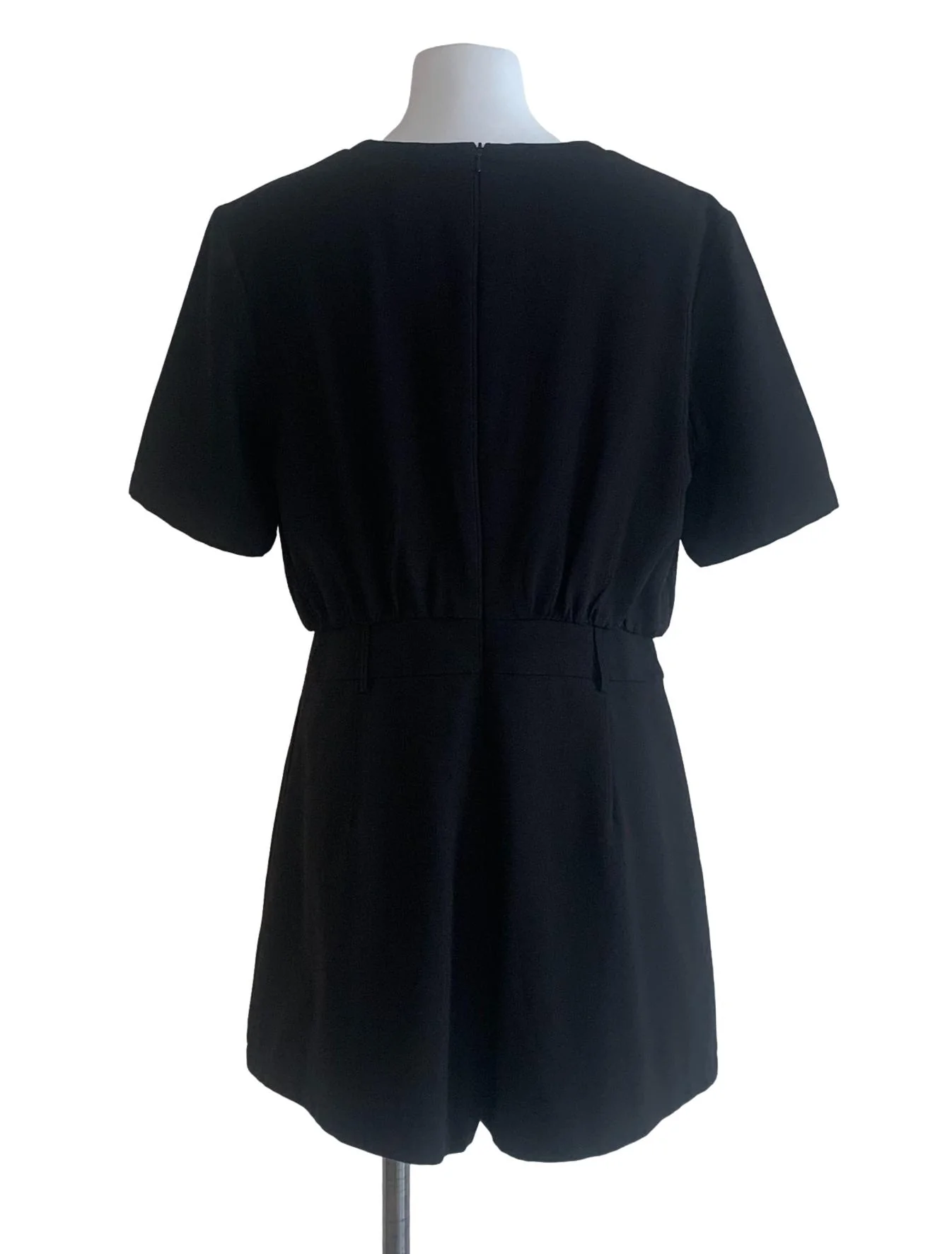 Ebony Black Short Sleeves Romper - Image 2