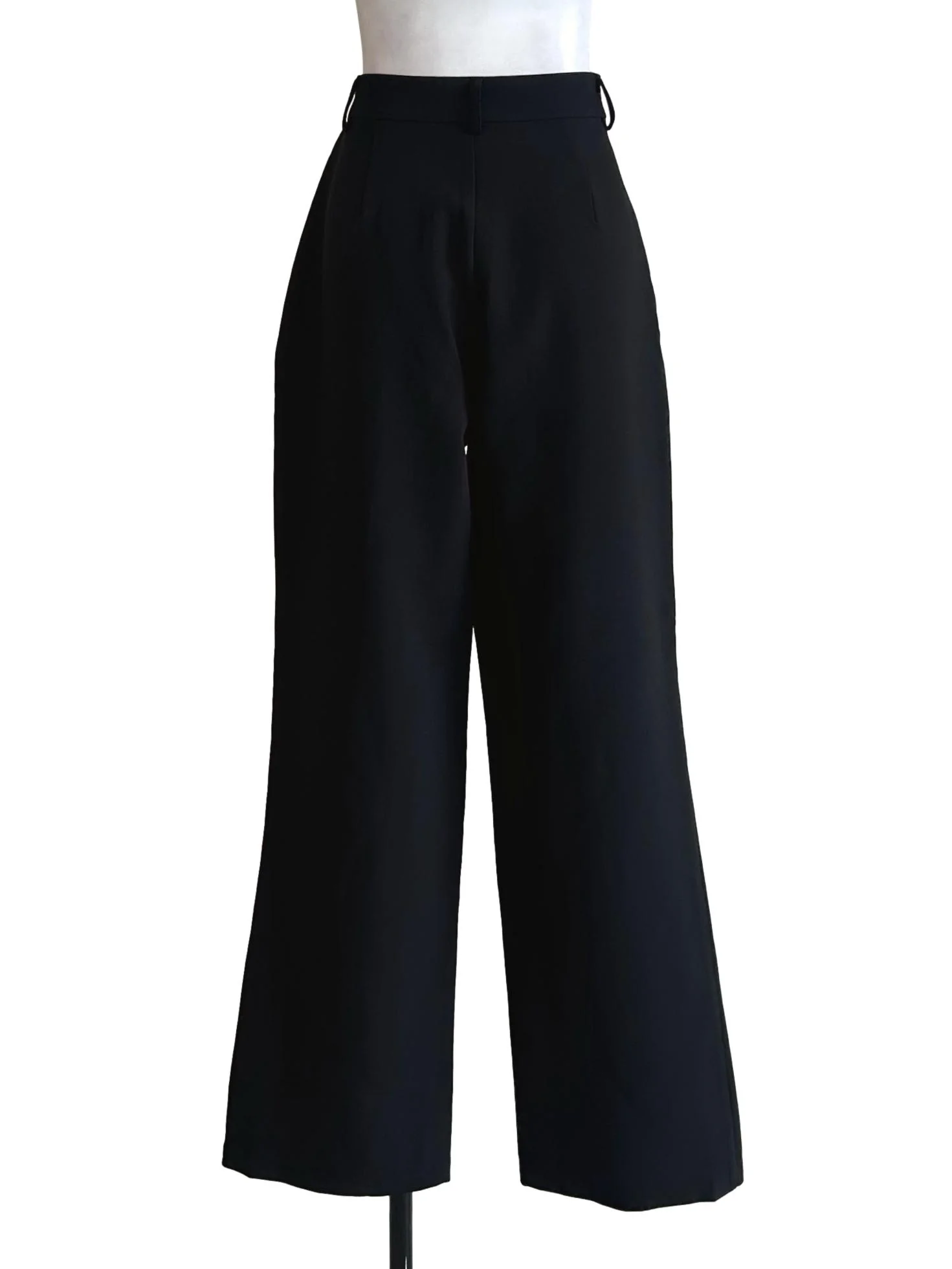Ebony Black Straight Cut Pants YHF - Image 2