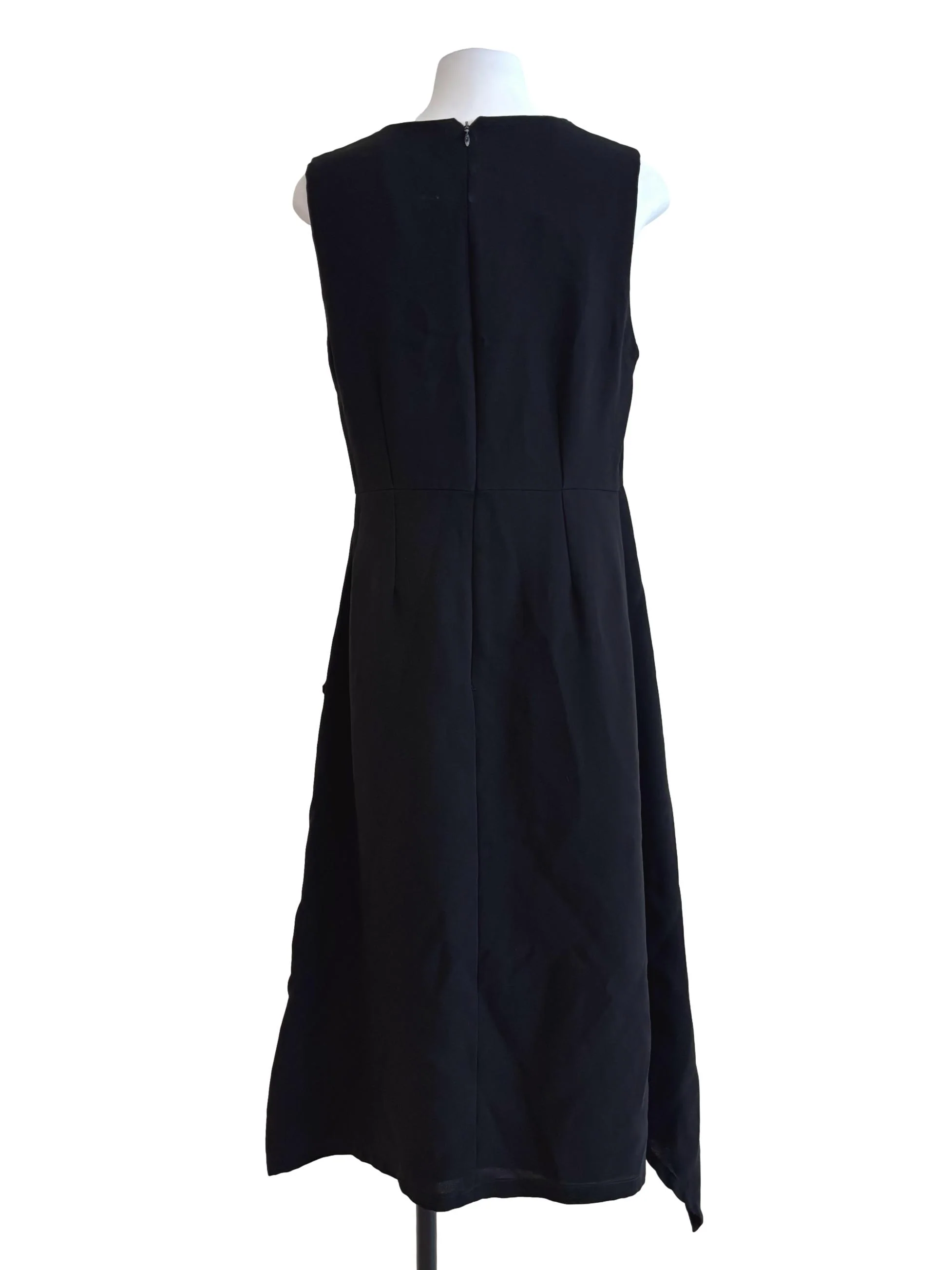 Eerie Black Sleeveless A-Line Dress - Image 2