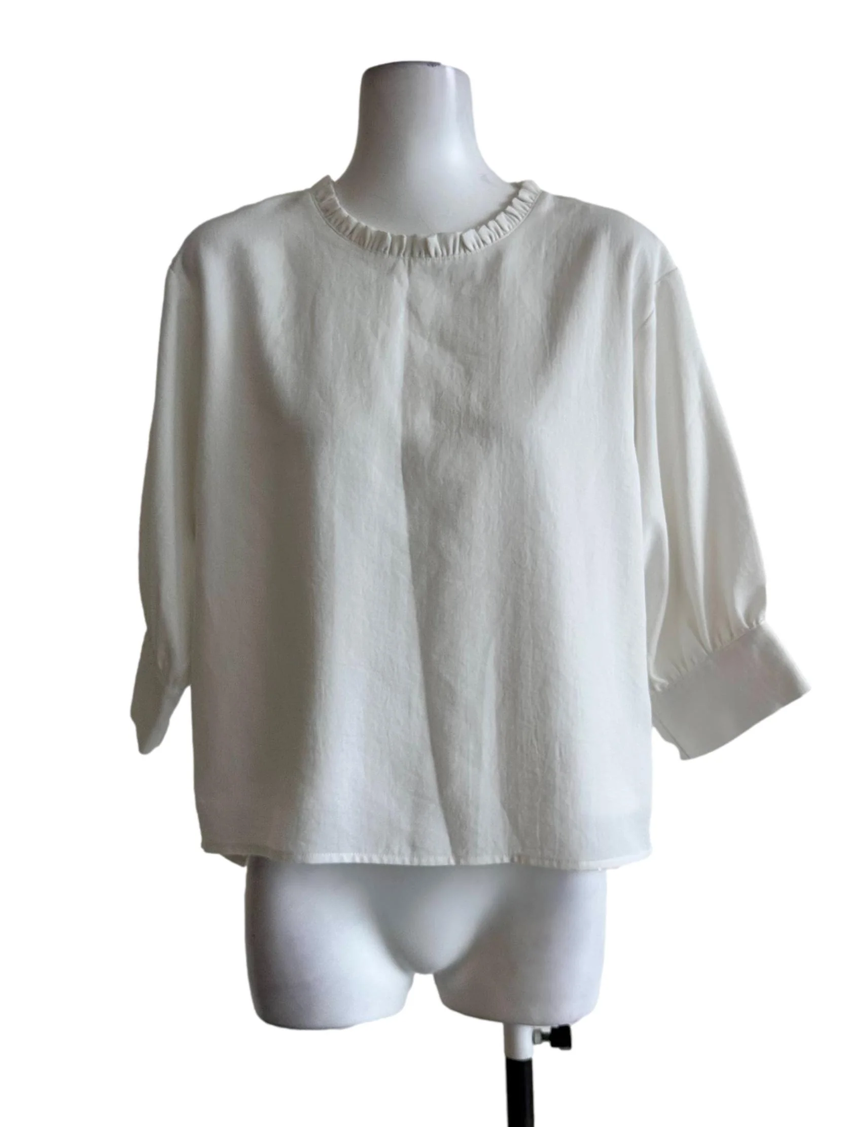 Egg Shell Long Sleeves Blouse
